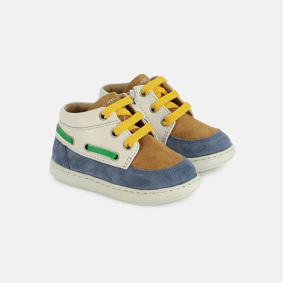 shoo-pom-bouba-boot-chaussure-premiers-pas-jeans-camel image 1