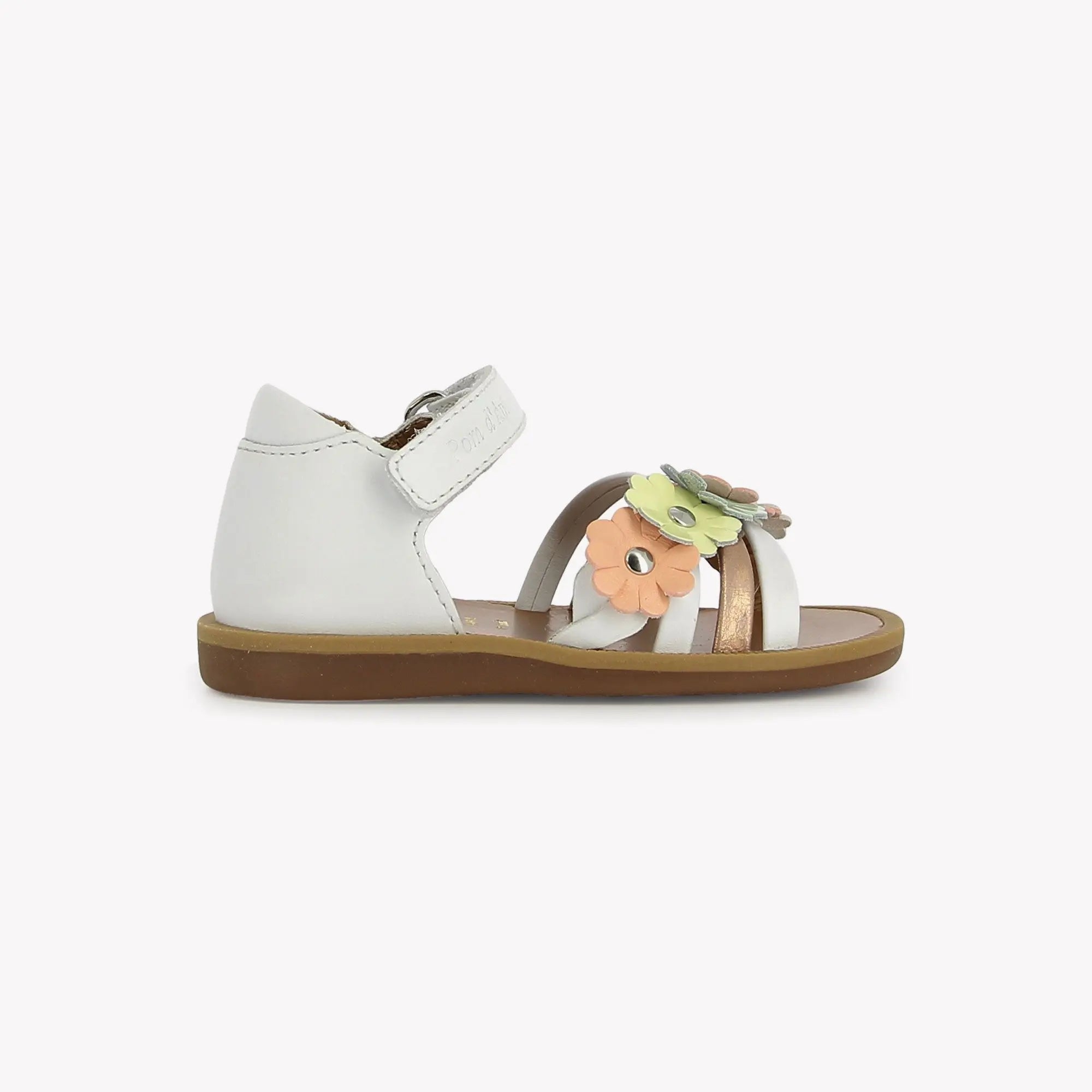pom-d-api-poppy-multi-flo-sandale-premiers-pas-blanc-pastel image 4