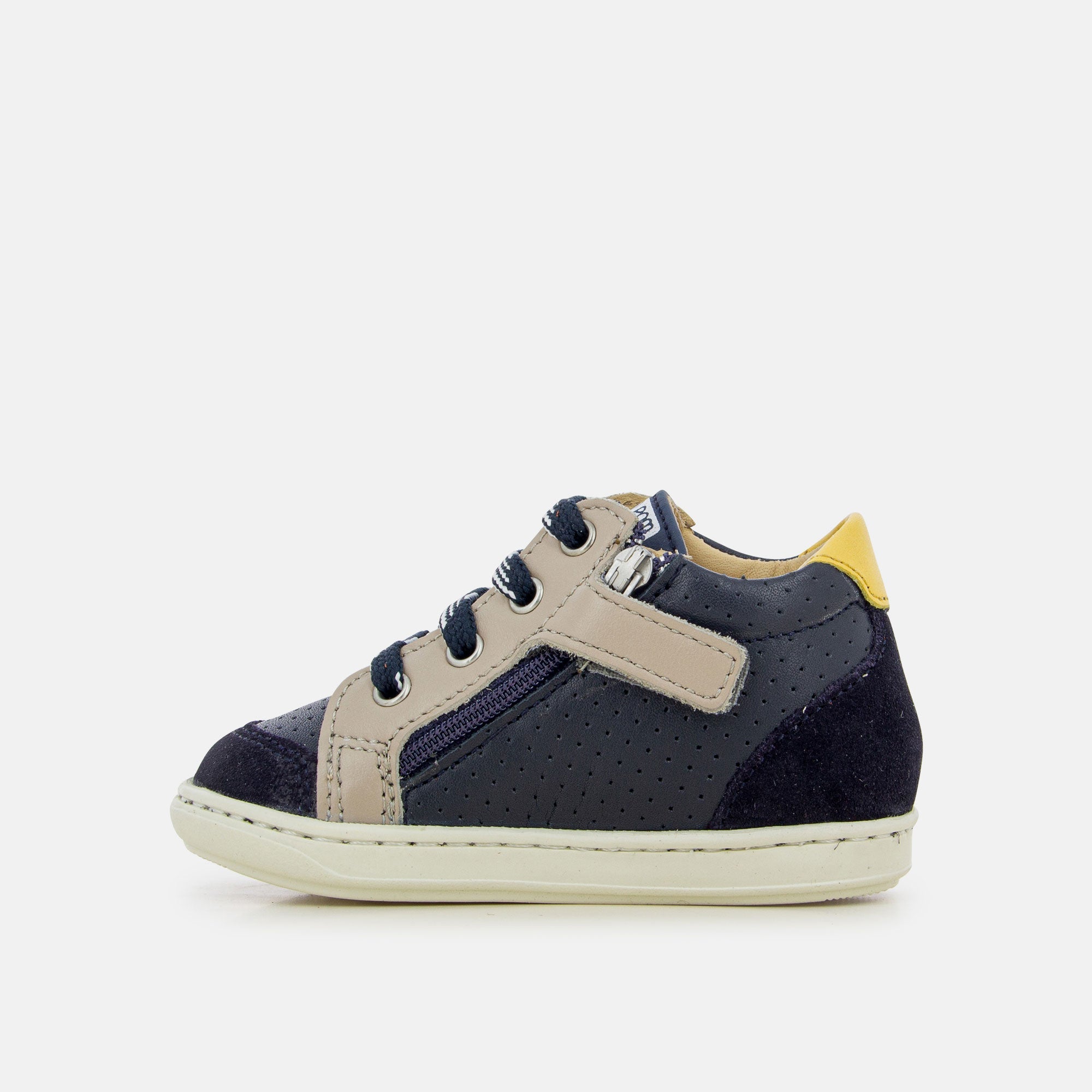 shoo-pom-bouba-zip-box-chaussure-premiers-pas-gar-on-cuir-navy image 3
