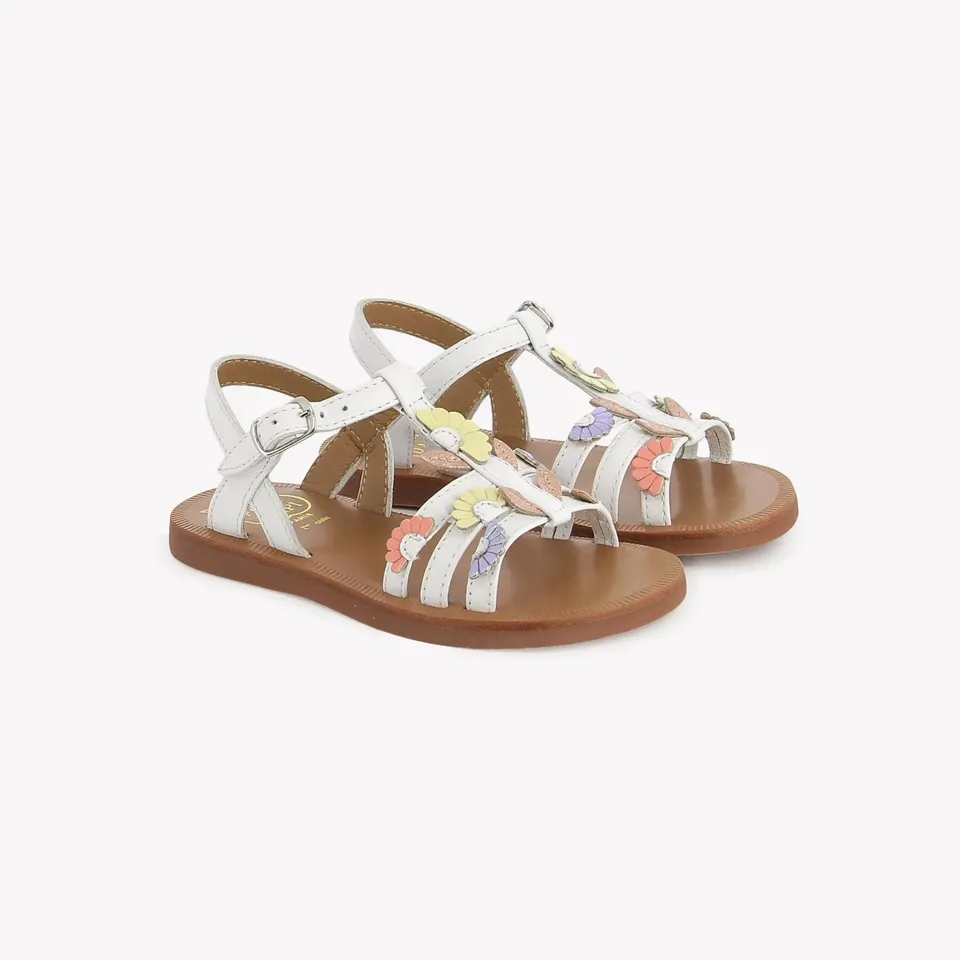 pom-d-api-plagette-multi-daisy-sandale-enfant-blanc-multi-fresh image 1
