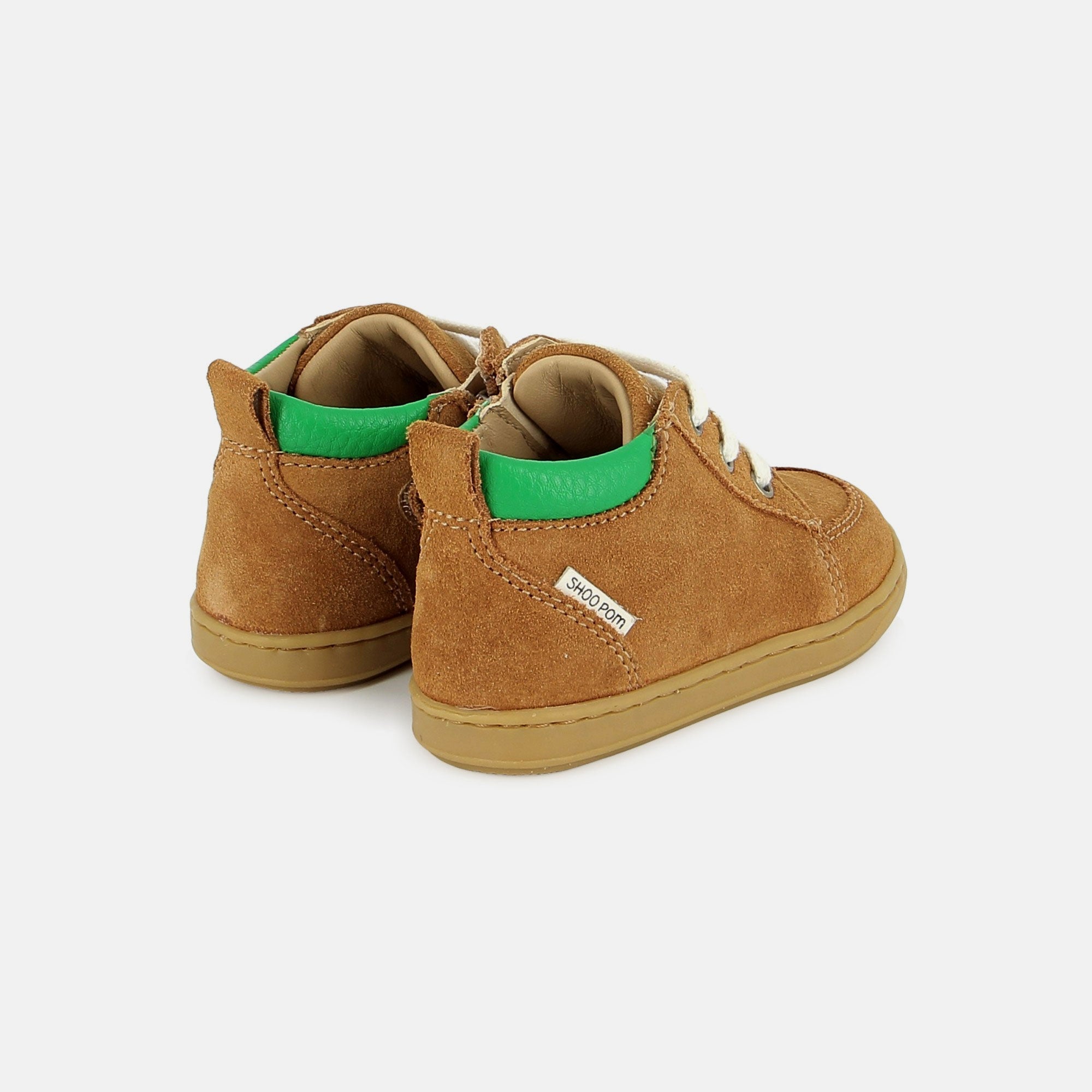 shoo-pom-bouba-zip-miko-basket-premiers-pas-cuir-velours-terra-gar-on image 3