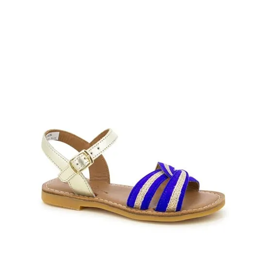 shoo-pom-lazar-sun-sandale-grande-pointure-velours-bleu-m-tallis image 1