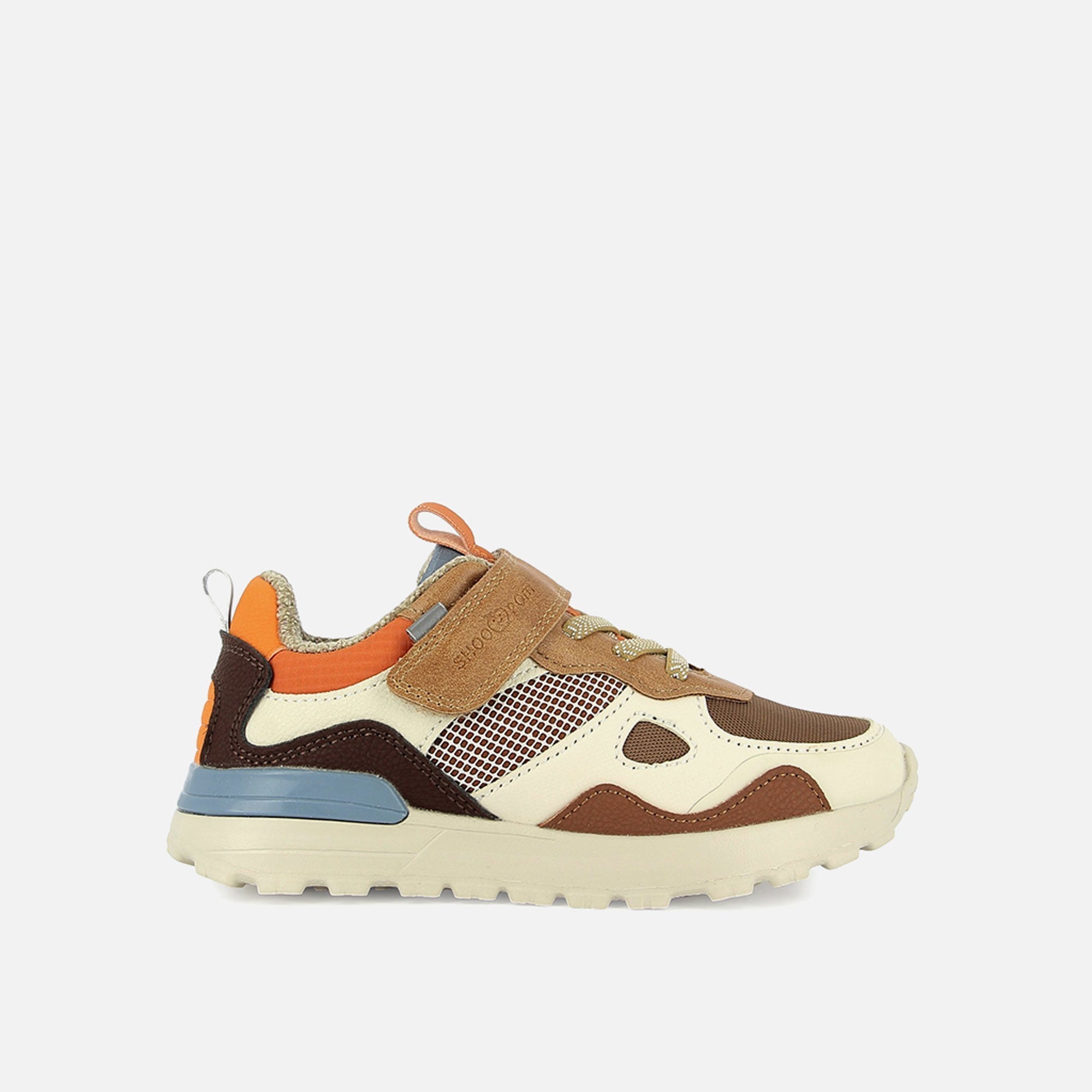 shoo-pom-joggy-scratch-baskets-enfant-camel-off-white-orange-2 image 5