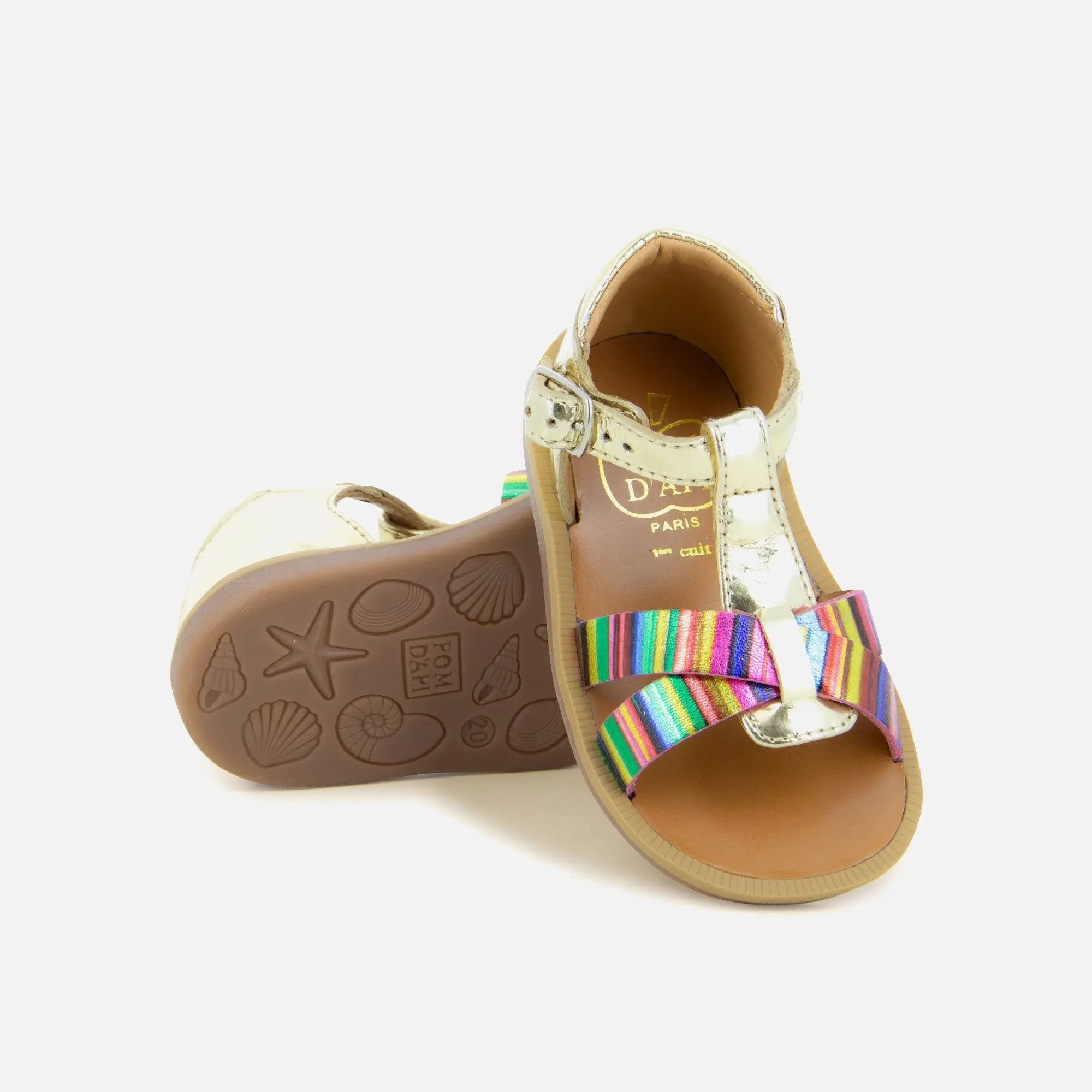 pom-d-api-poppy-xexe-dor-multicolore-sandale-fille-premiers-pas image 2