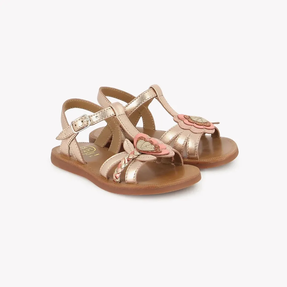 pom-d-api-plagette-alto-sandale-fille-cuivre-multi-chic image 1