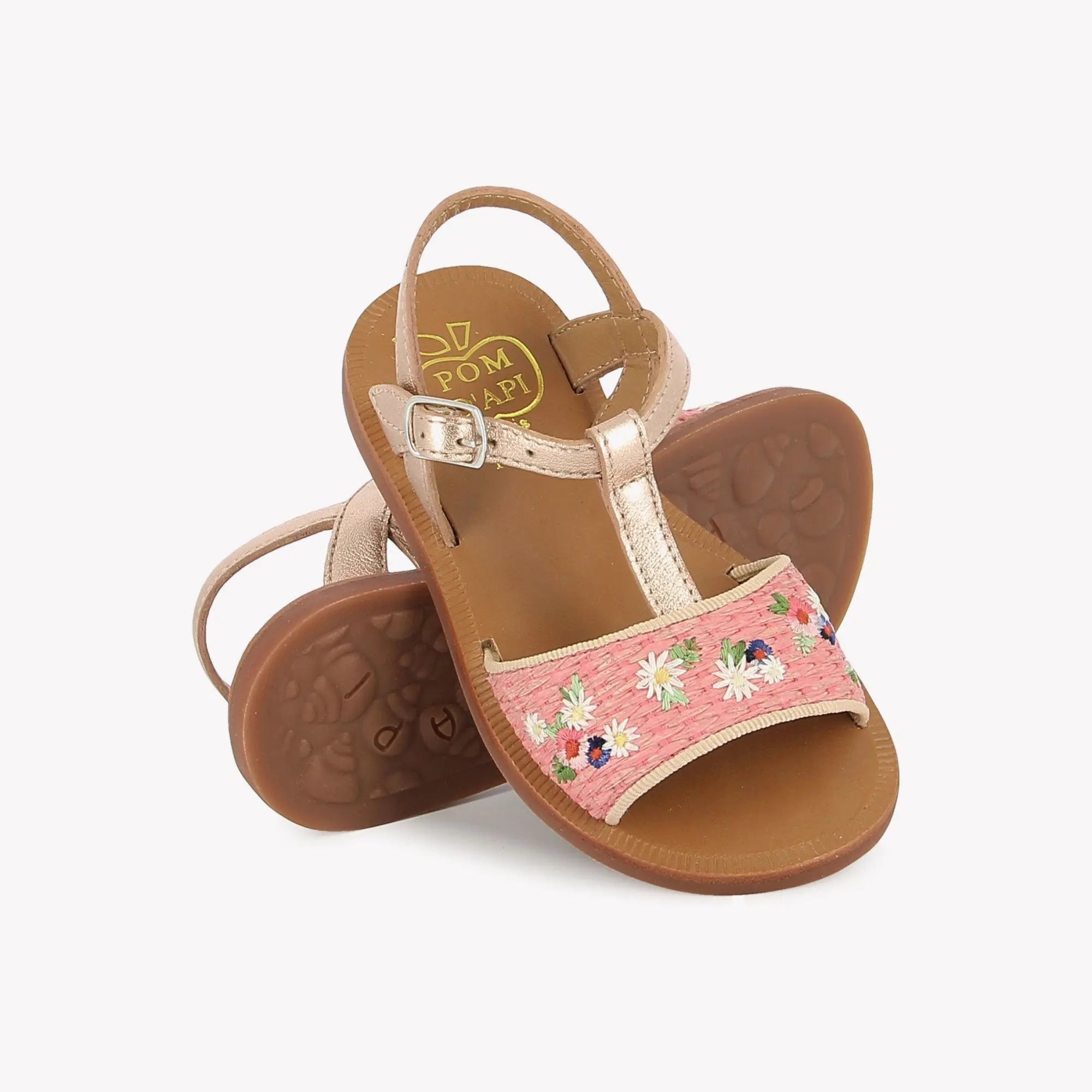 pom-d-api-plagette-sandale-raphia-brod-azalea-cuivre image 2
