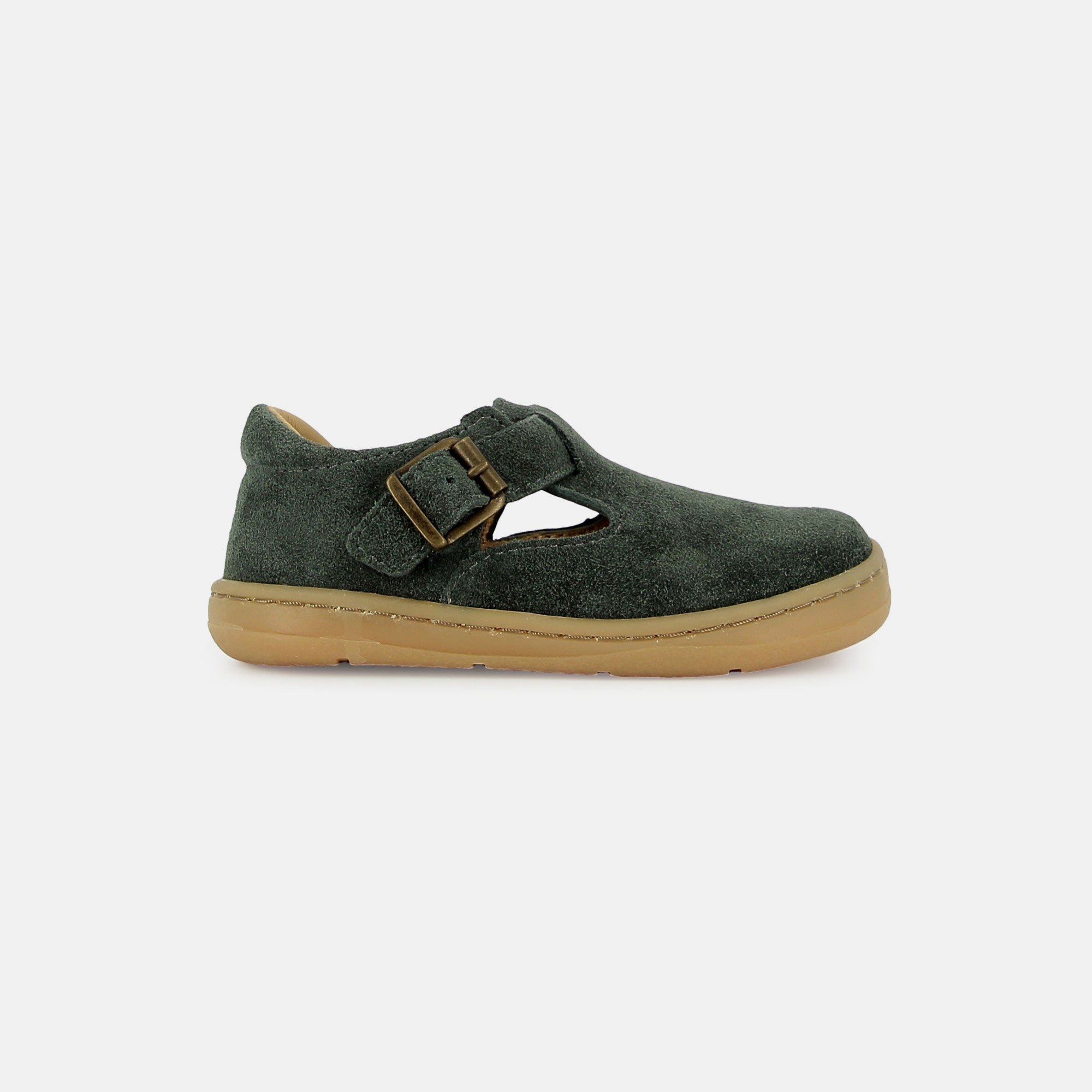 shoo-pom-bare-clog-sabot-barefoot-gar-on-velours-kaki image 4
