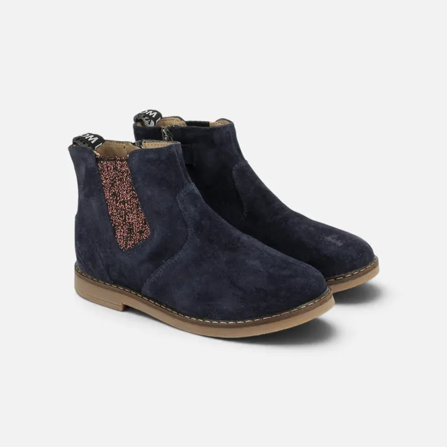 pom-d-api-trip-new-jodzip-chelsea-boot-enfant-cuir-velours-navy image 1