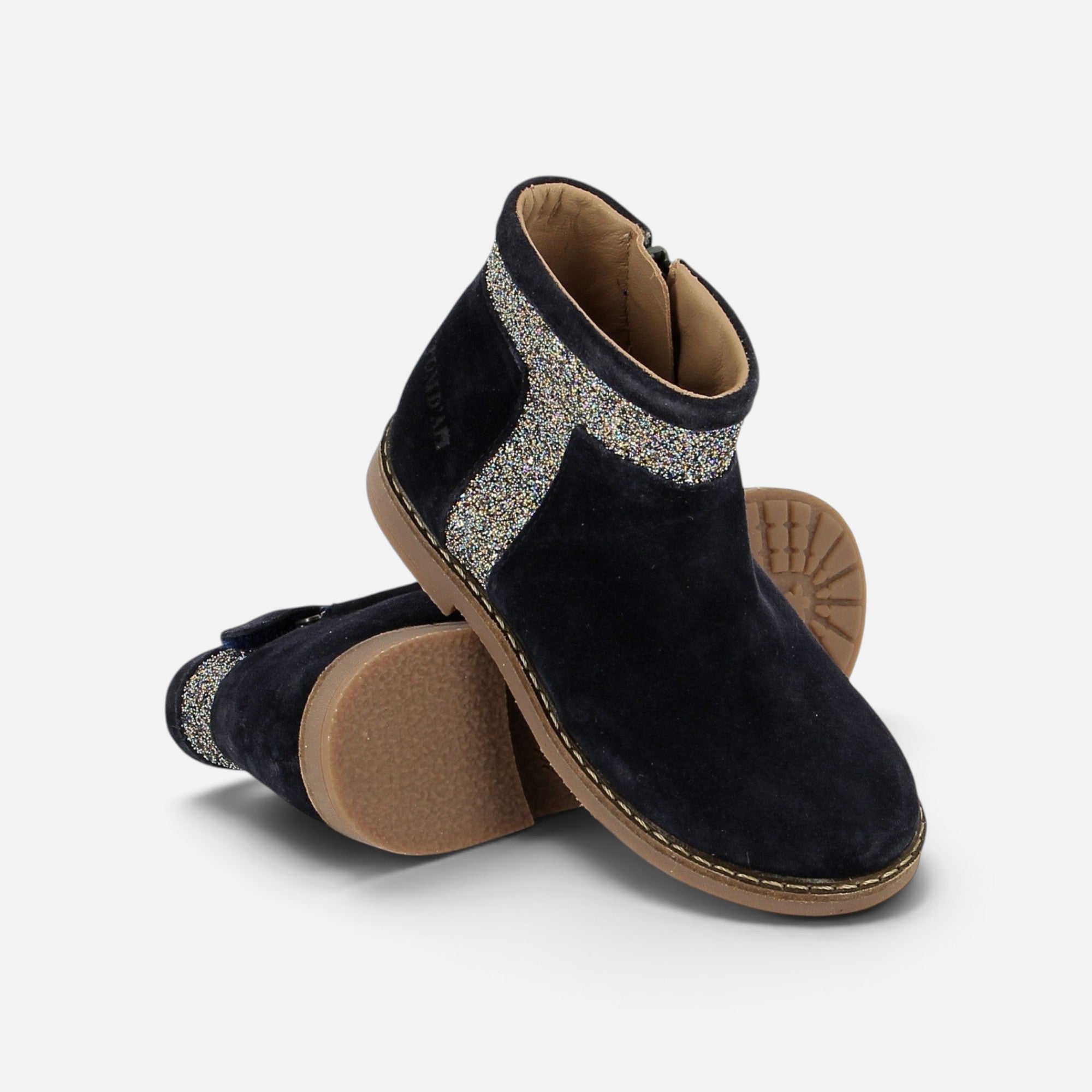 pom-d-api-trip-trott-boots-velours-glitter-navy-multi-fille image 2
