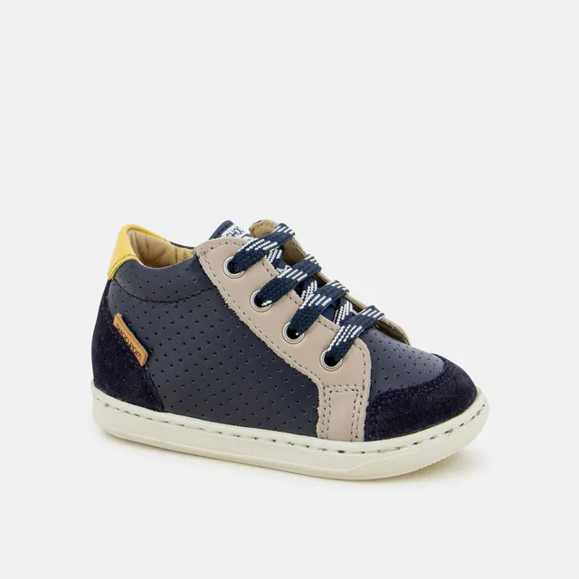 shoo-pom-bouba-zip-bottillon-lacet-b-b-cuir-marine image 1