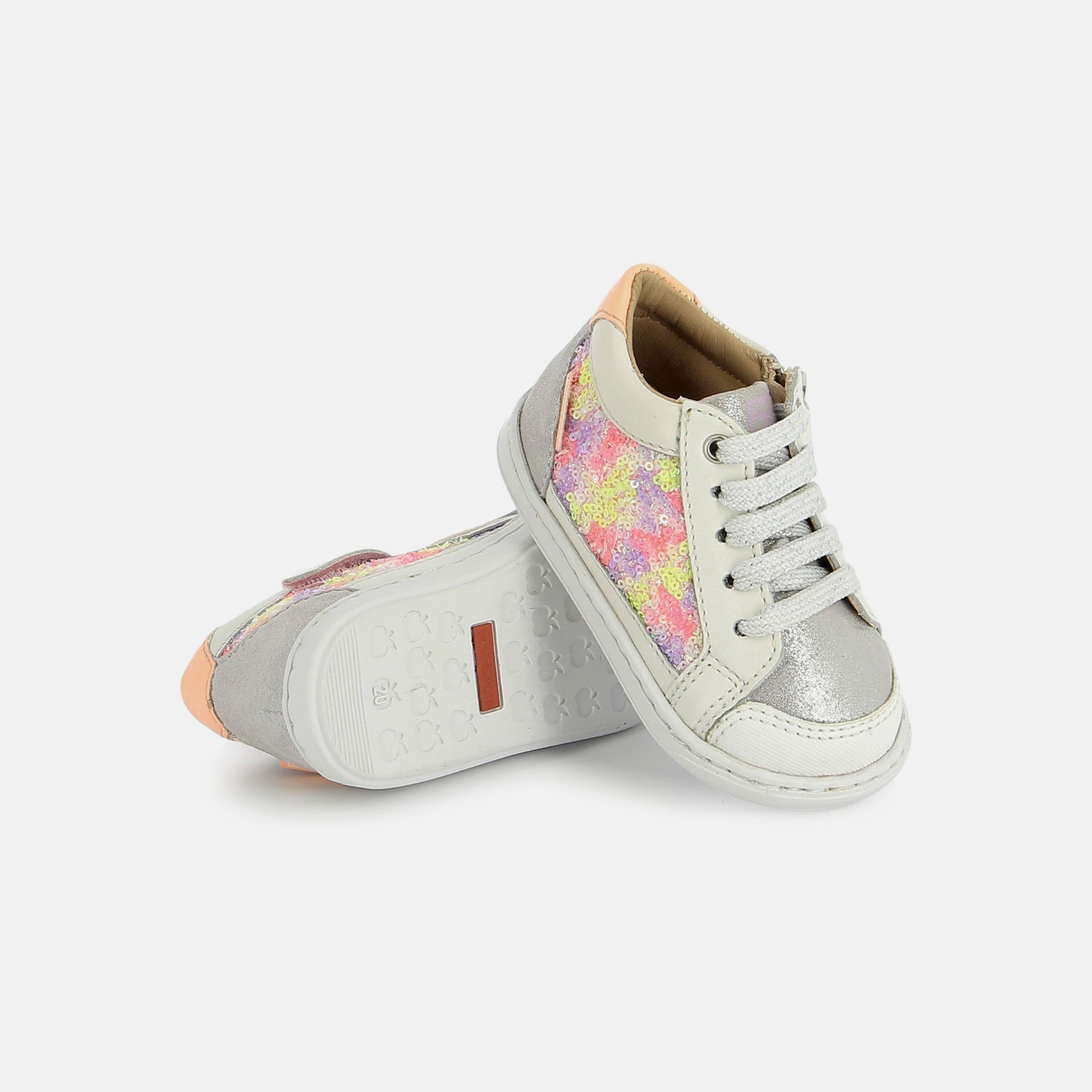 shoo-pom-bouba-connect-baskets-premiers-pas-fille-silver-multi-vif image 2