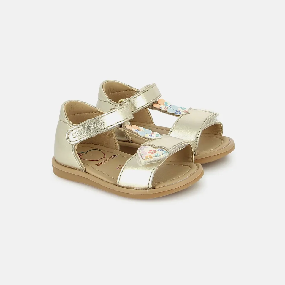 shoo-pom-tity-xoxo-sandales-premiers-pas-cuir-platina-multi-bout-ferm image 1