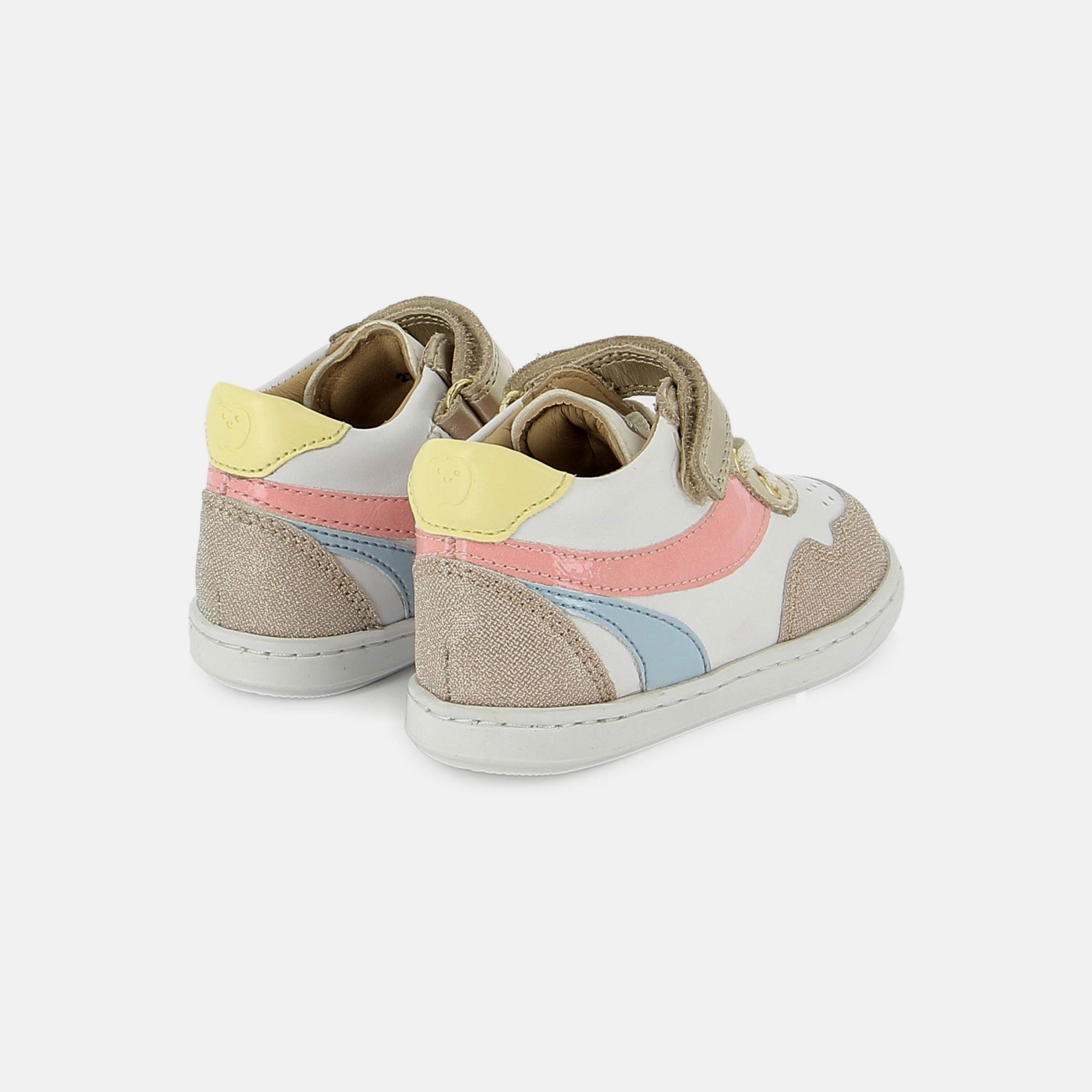 shoo-pom-bouba-ziva-baskets-premiers-pas-fille-laminato-white-platine image 4