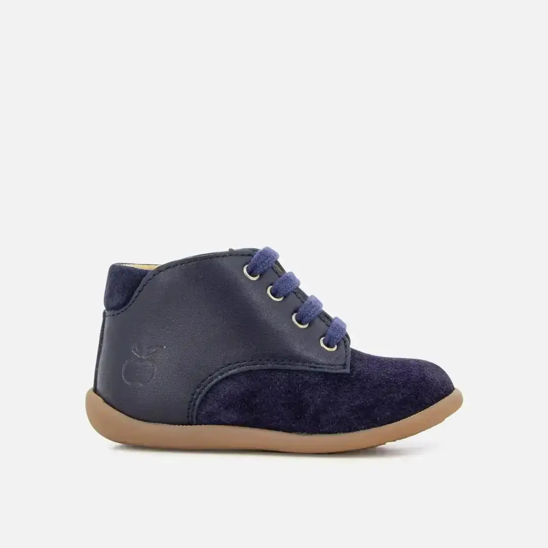 pom-d-api-stand-up-derby-chaussure-premiers-pas-lacets-marine image 2