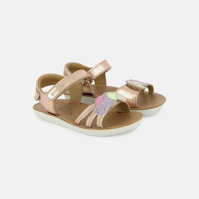 shoo-pom-goa-toucan-sandale-cuir-enfant-cuivre-multi-laminato image 1