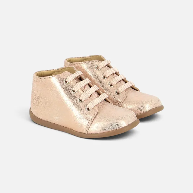 pom-d-api-stand-up-bottine-premiers-pas-fille-nude-rose image 1