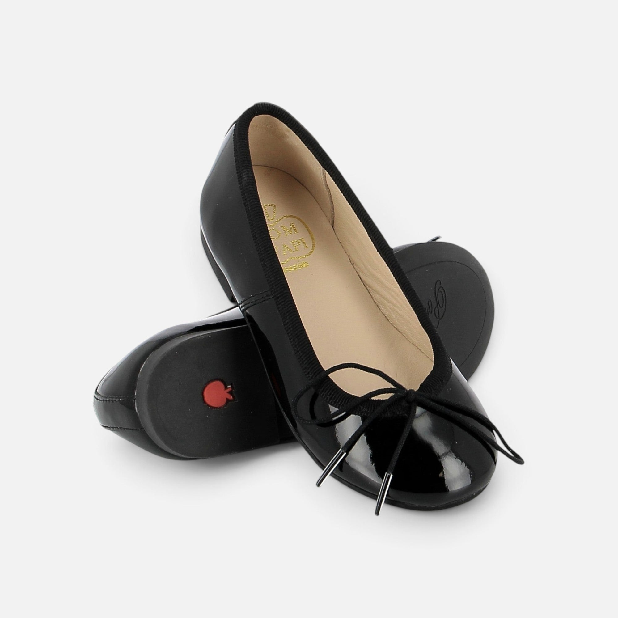 pom-d-api-dory-bal-ballerine-fille-noir-vernis image 3