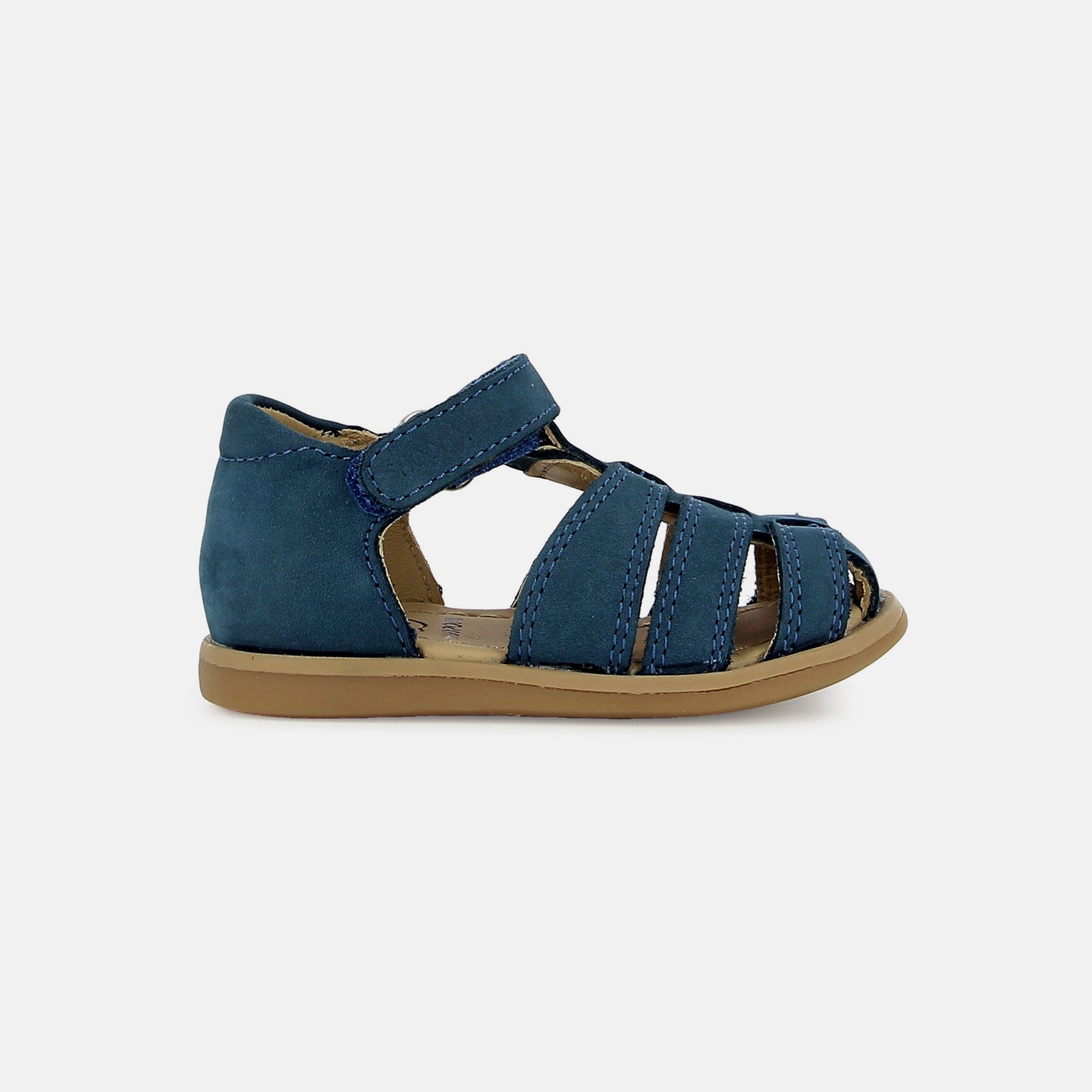 shoo-pom-tity-tonton-sandales-premiers-pas-gar-on-nubuck-steel-blue-bout-ferm image 4