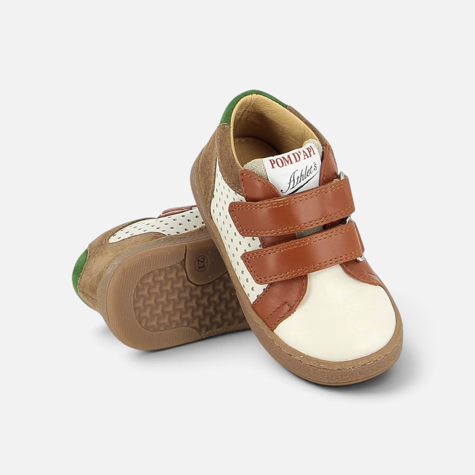 pom-d-api-mousse-easy-perfo-nappa-velours-crema-marron-tabac-basket-gar-on image 3