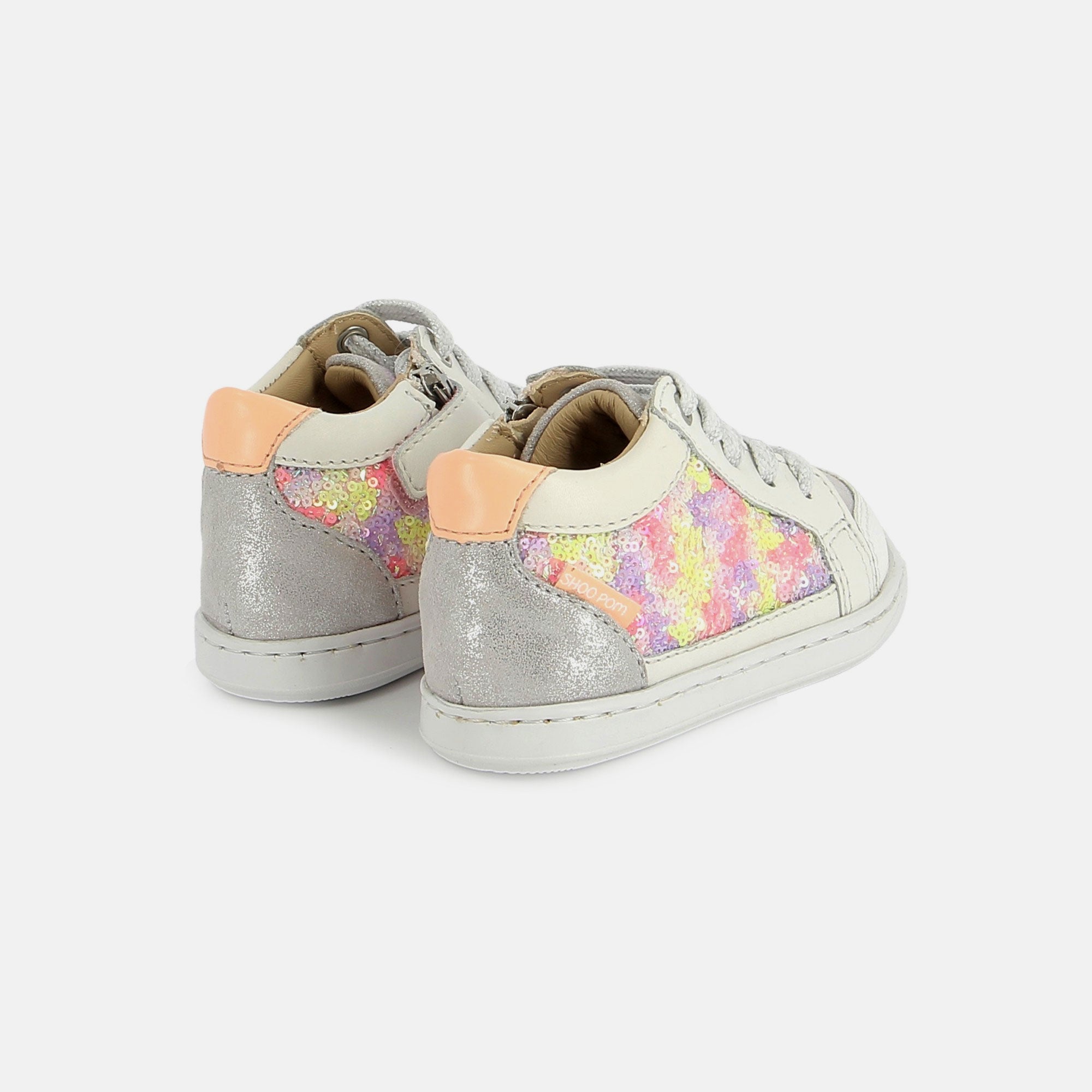 shoo-pom-bouba-connect-baskets-premiers-pas-fille-silver-multi-vif image 3