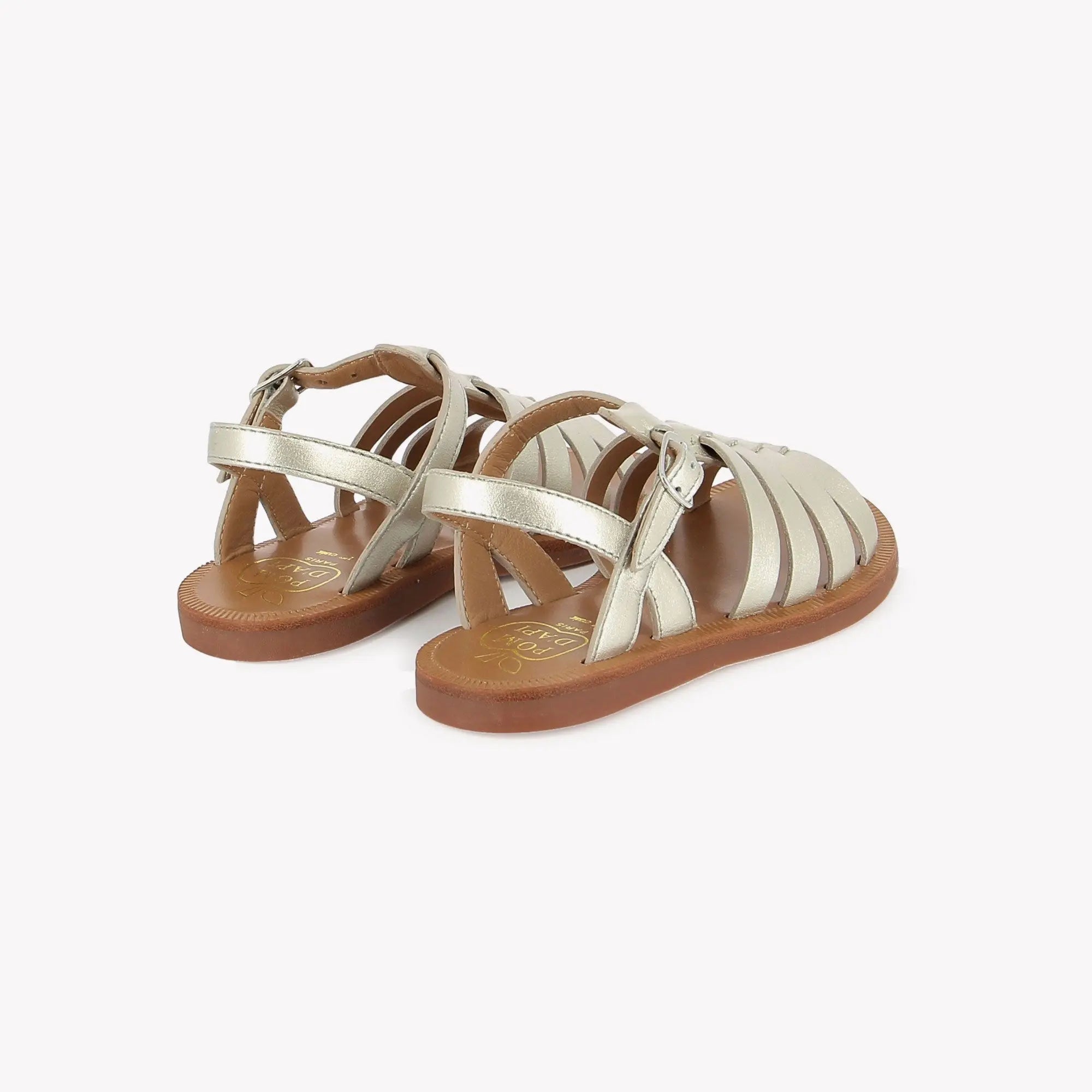 pom-d-api-plagette-strap-laminato-sandales-enfant-fille-platine-light image 3