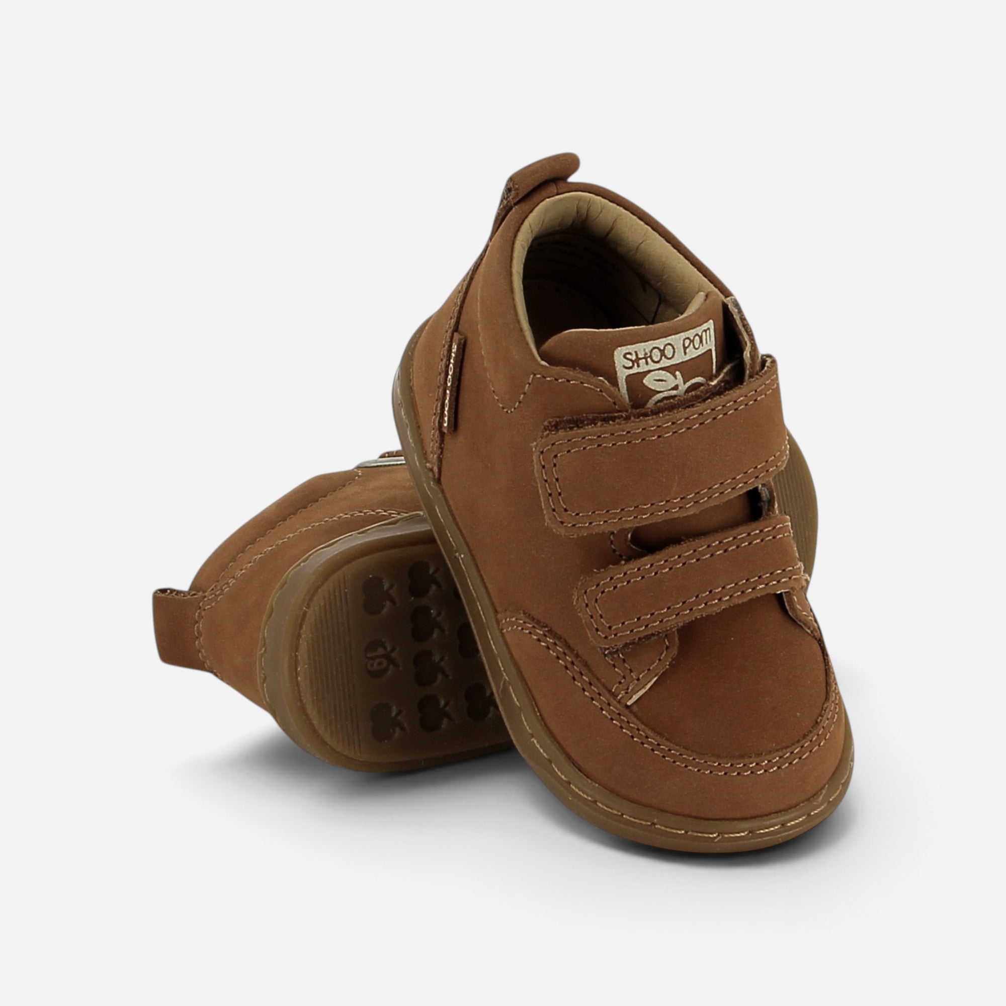 shoo-pom-bouba-scroll-easy-baskets-premiers-pas-camel-nubuck image 2