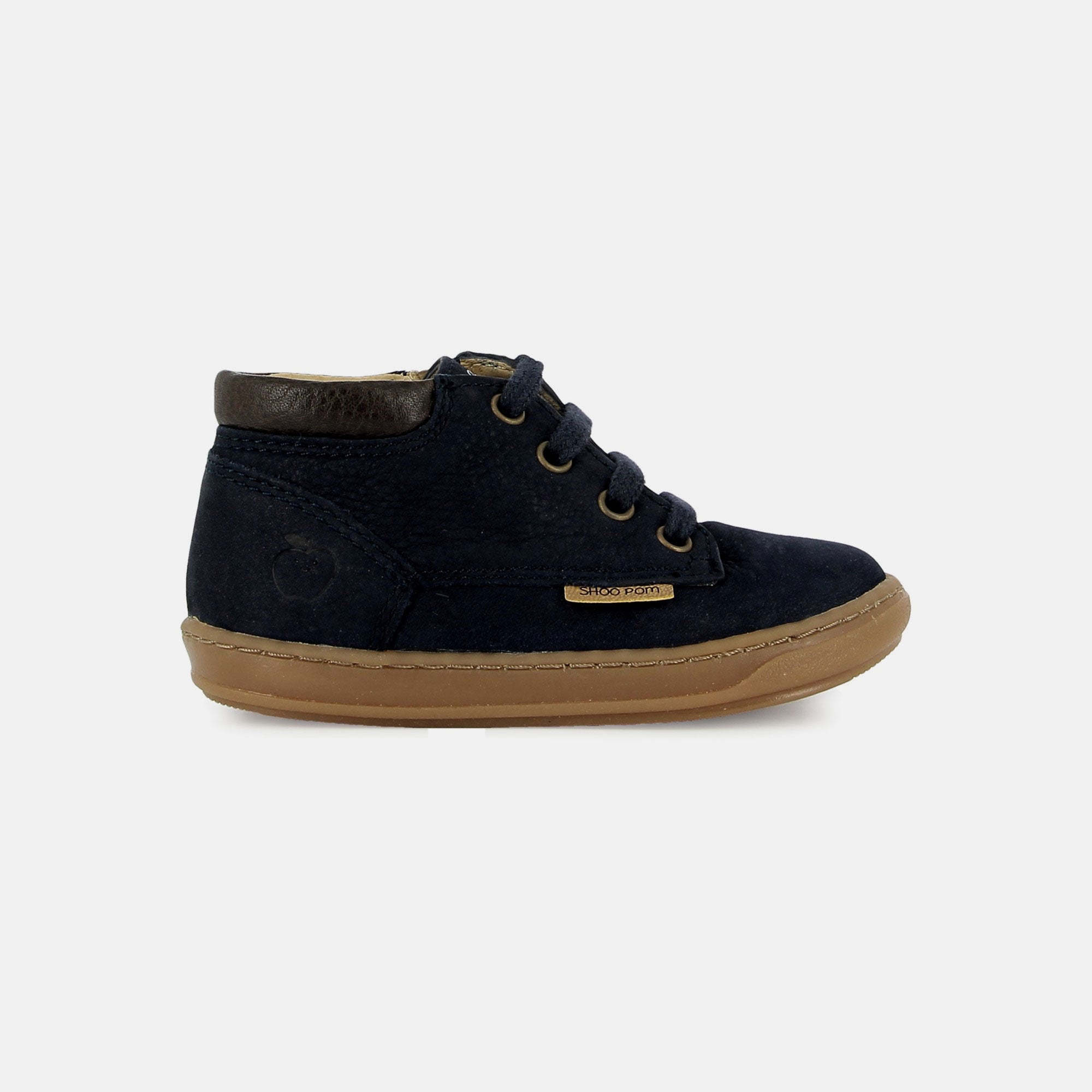 shoo-pom-bouba-zip-desert-basket-premiers-pas-b-b-gar-on-longbeach-navy-choco image 4