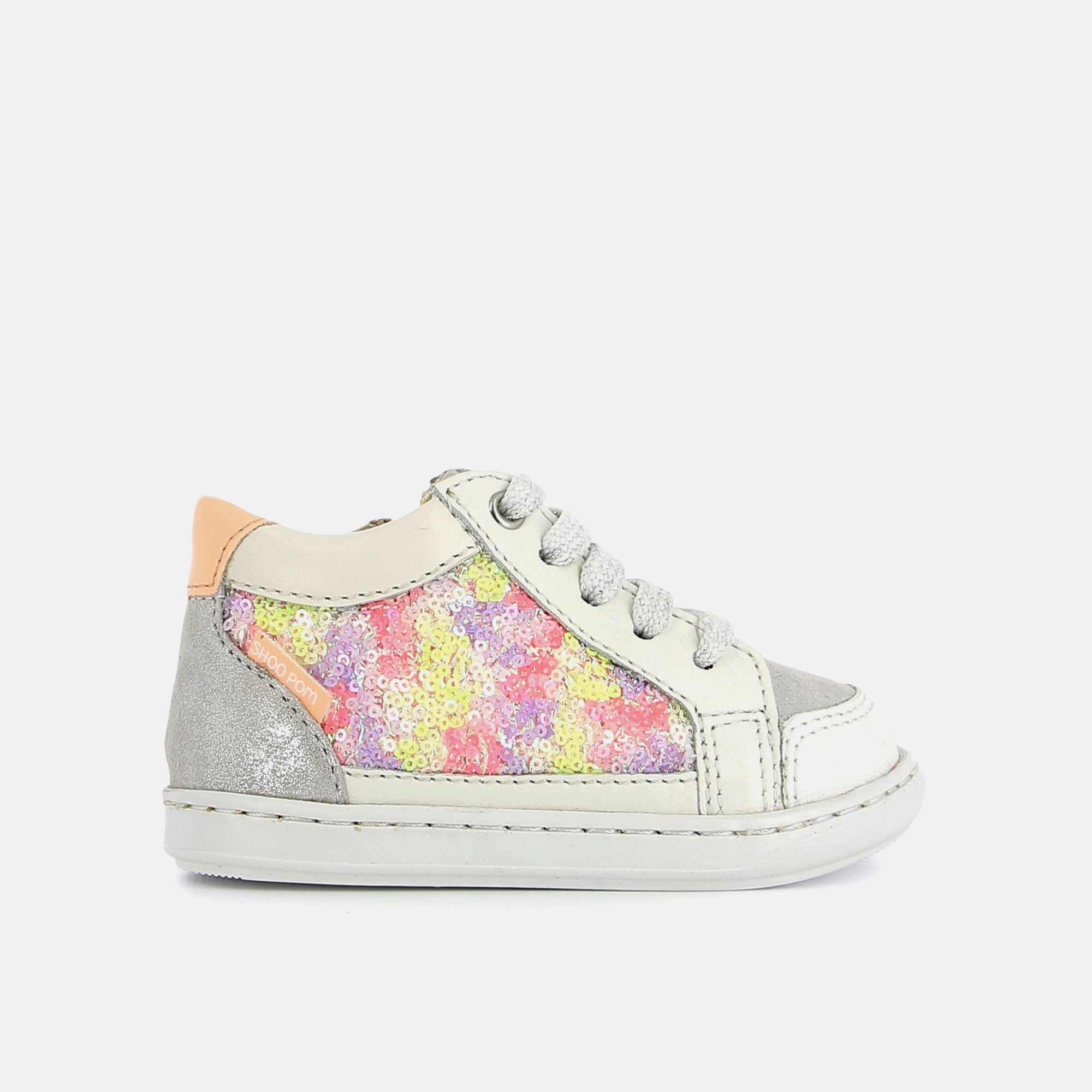 shoo-pom-bouba-connect-baskets-premiers-pas-fille-silver-multi-vif image 4
