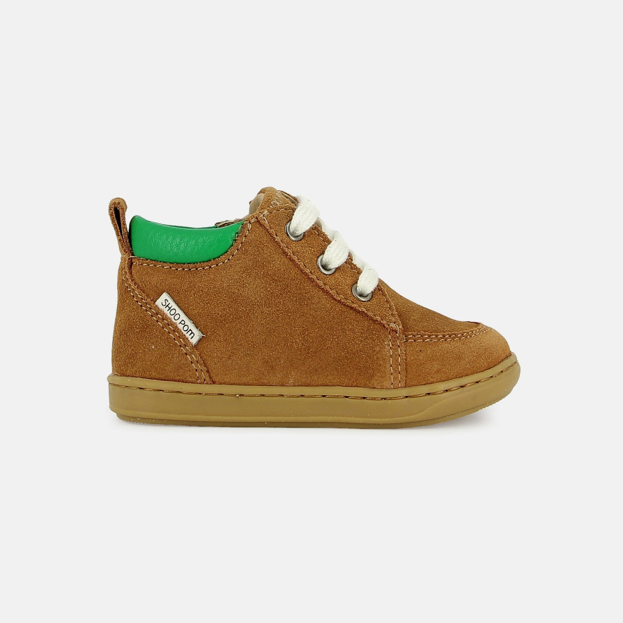 shoo-pom-bouba-zip-miko-basket-premiers-pas-cuir-velours-terra-gar-on image 4