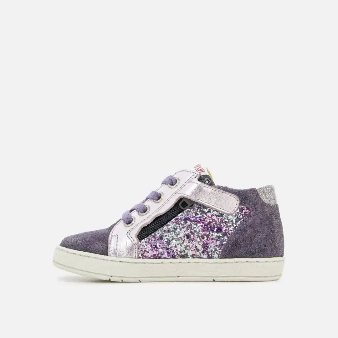 pom-d-api-mousse-zip-top-basket-premiers-pas-argent-violet image 3