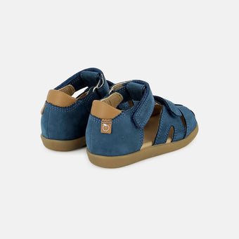 shoo-pom-pika-scratch-sandale-premier-pas-nubuck-bleu-camel image 3