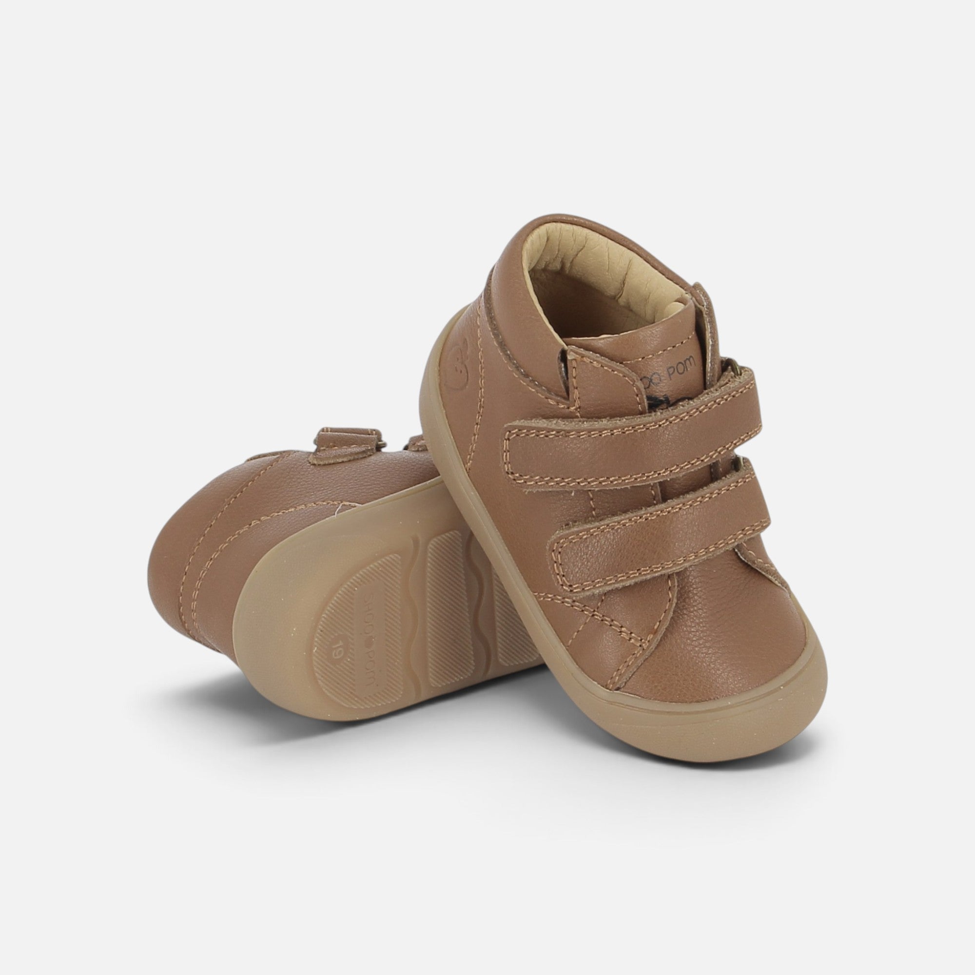 shoo-pom-plum-easy-barefoot-premiers-pas-cuir-camel image 2
