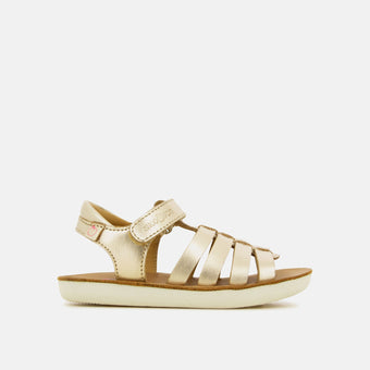 shoo-pom-goa-spart-sandale-cuir-enfant-platinum-laminato image 3