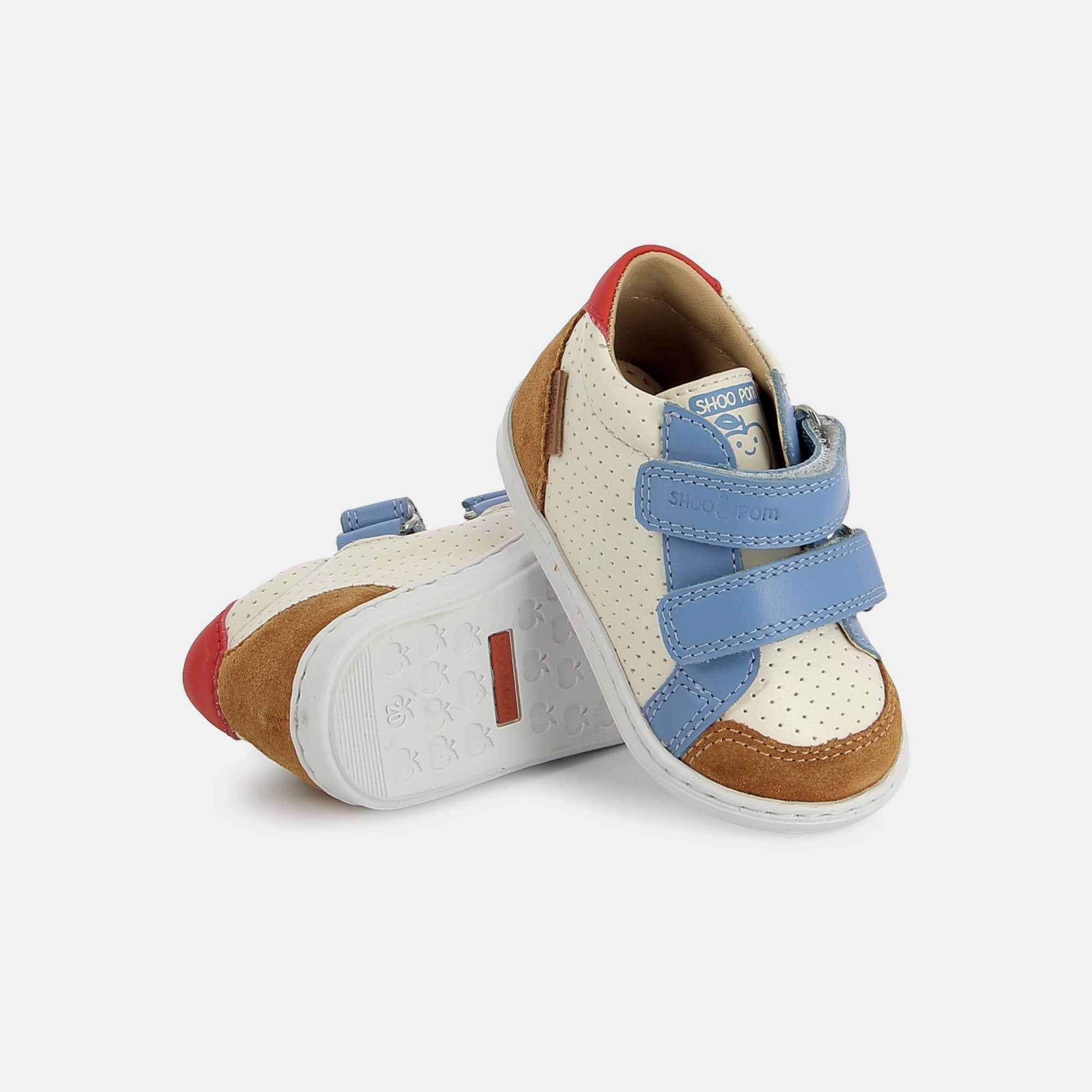 shoo-pom-bouba-box-easy-basket-premiers-pas-b-b-nappa-velours-terra-jeans image 2