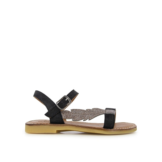shoo-pom-lazar-feather-sandale-grande-pointure-cuir-noir image 2