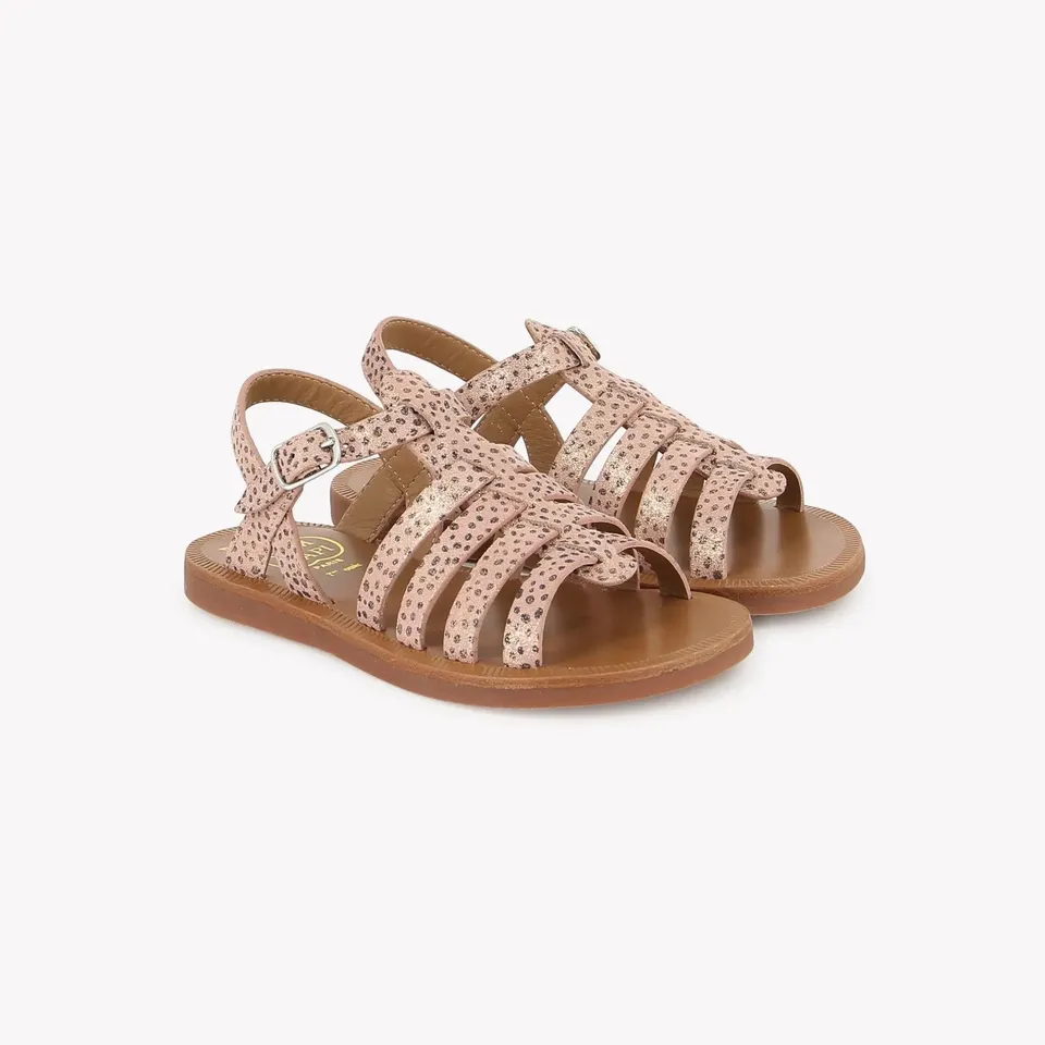 pom-d-api-plagette-strap-sandales-enfant-pink-indian-lux image 1