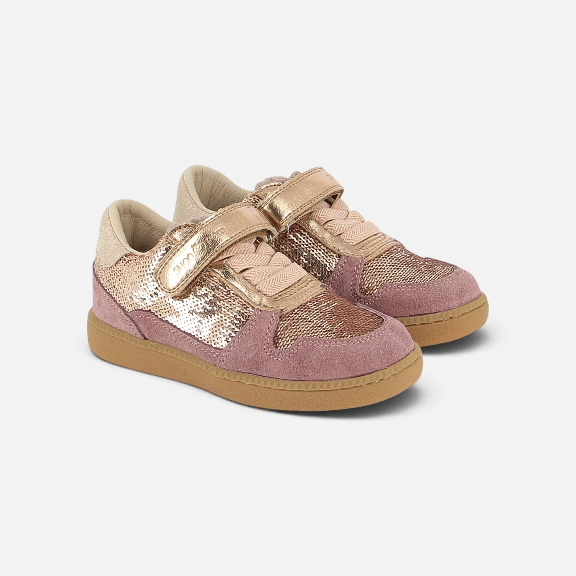 shoo-pom-sp-kix-lo-connect-basket-fille-sequin-phard-copper image 1
