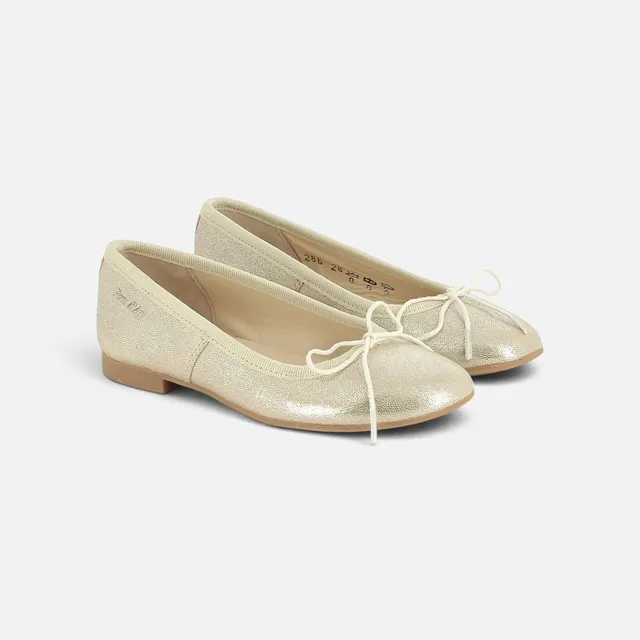 pom-d-api-dory-bal-ballerine-velours-paillette-sand-dor image 1