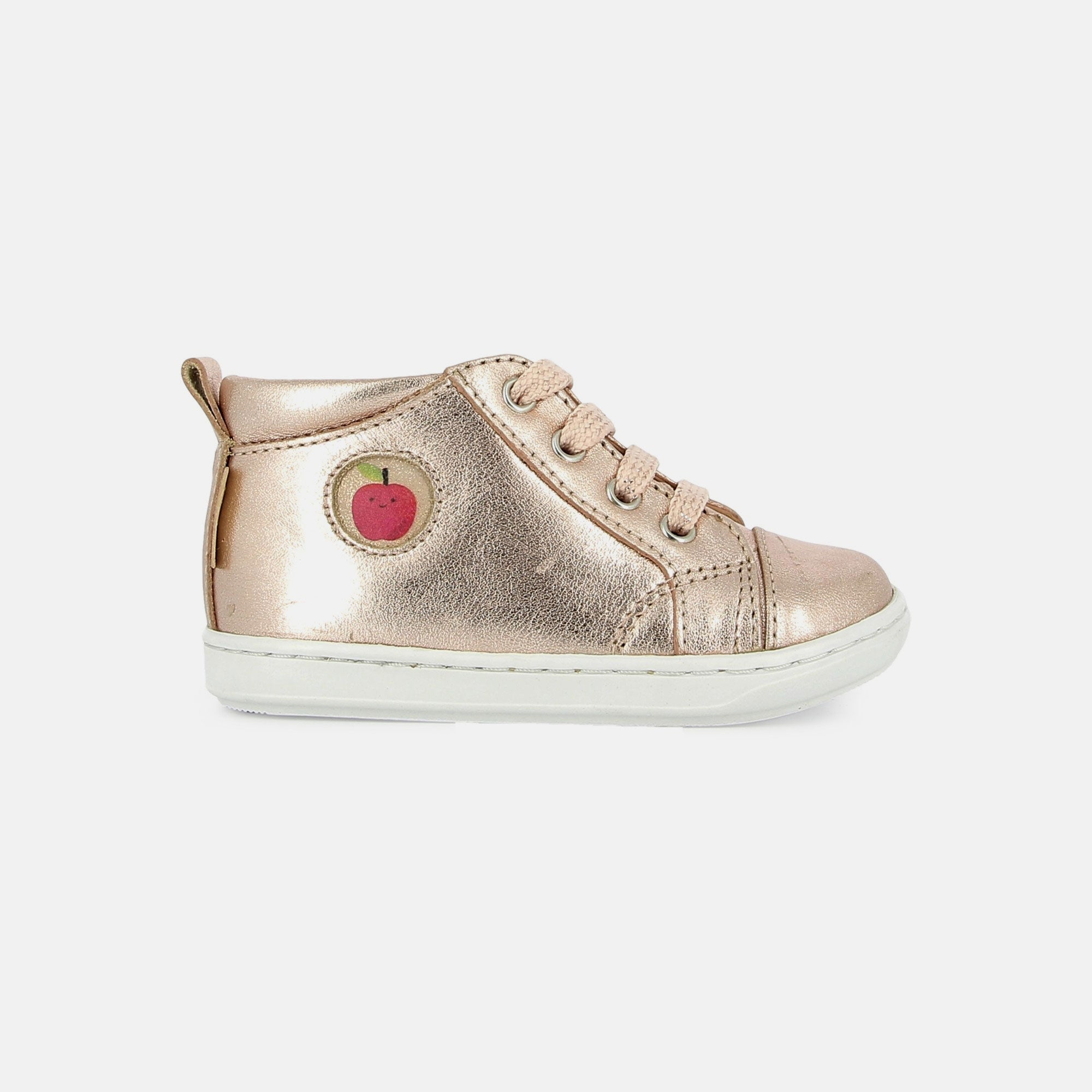 shoo-pom-bouba-zip-lace-chaussure-premiers-pas-fille-laminato-copper image 4