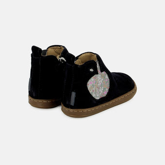 shoo-pom-bouba-appel-bottillon-premier-pas-b-b-velours-marine image 2