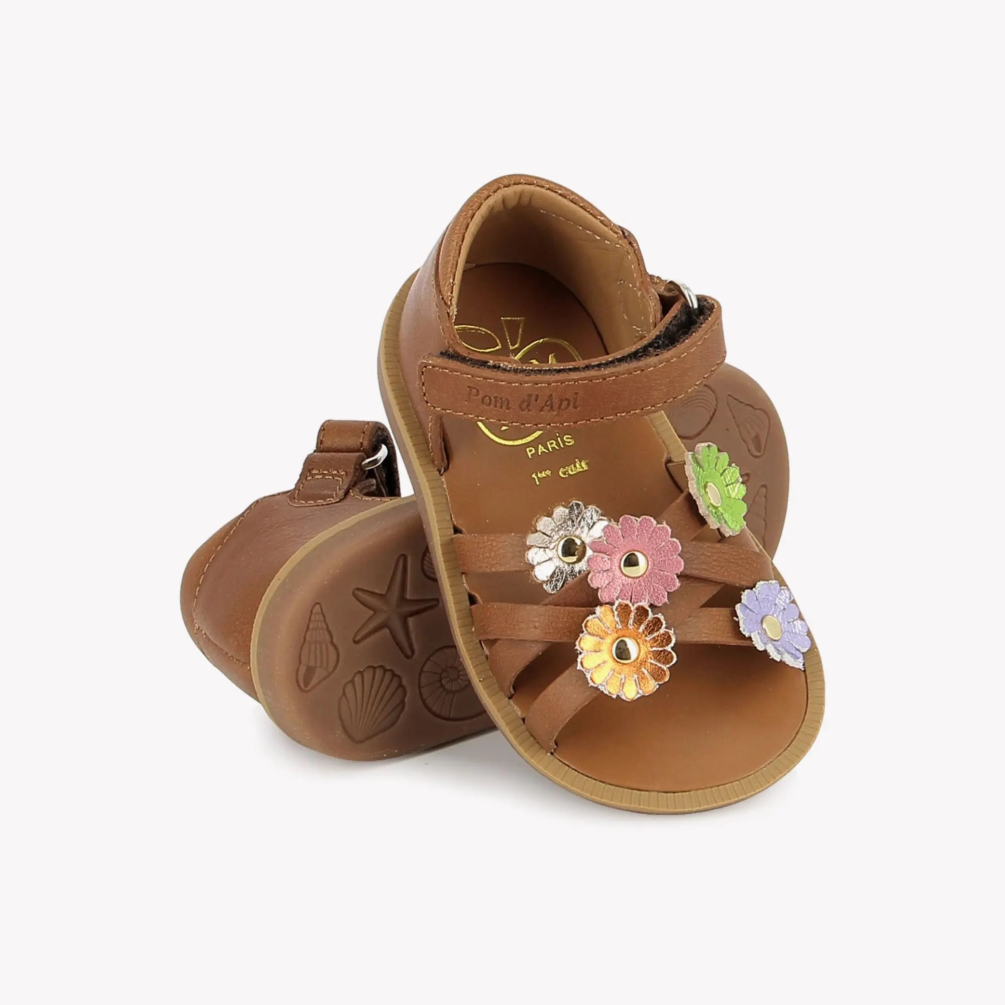 pom-d-api-poppy-spring-vaquetta-camel-sandale-fille-premiers-pas image 2