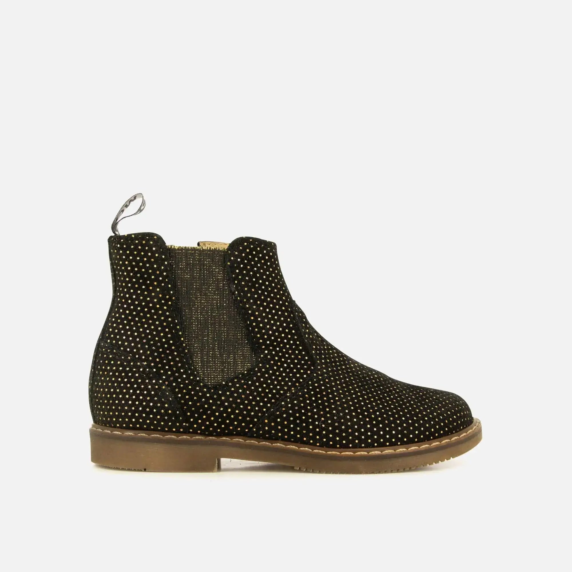 pom-d-api-city-jodzip-bottine-velours-noir-pois-dor-s image 2