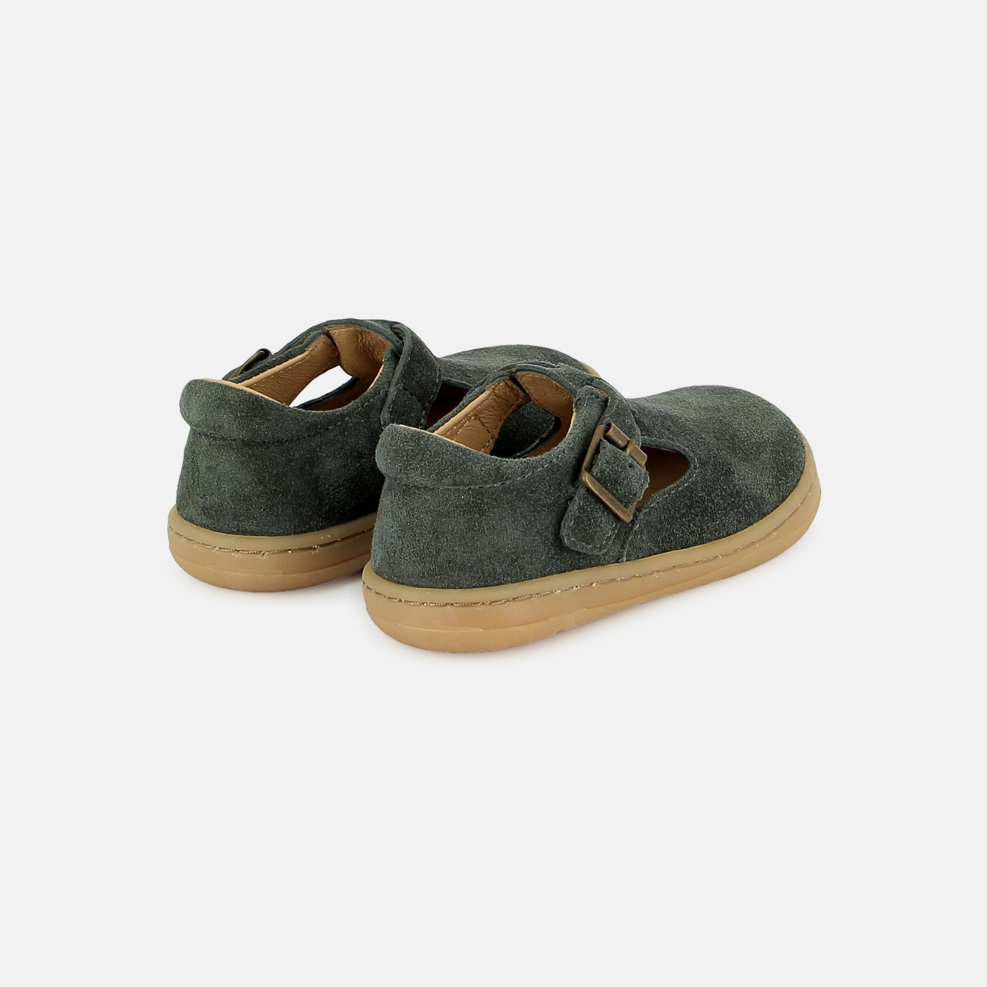 shoo-pom-bare-clog-sabot-barefoot-gar-on-velours-kaki image 3