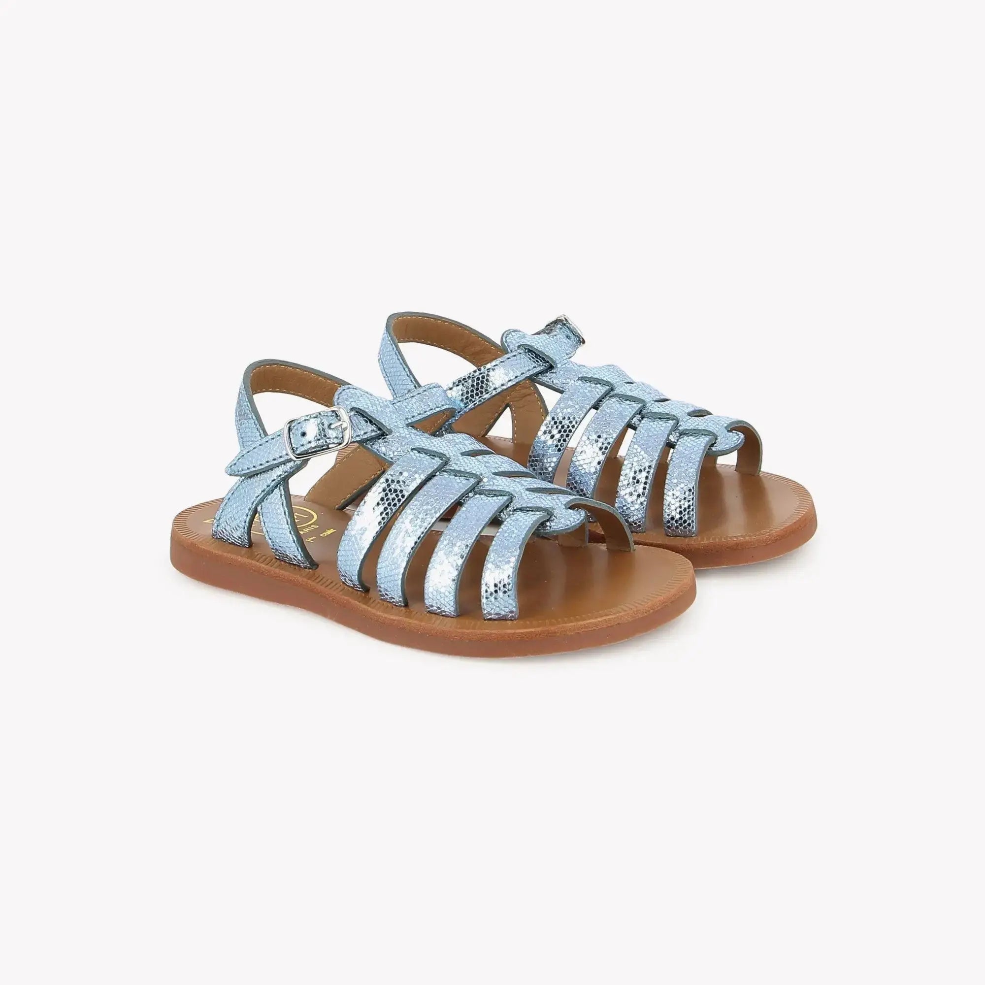pom-d-api-plagette-strap-sandales-enfant-fille-turquoise-milos image 2