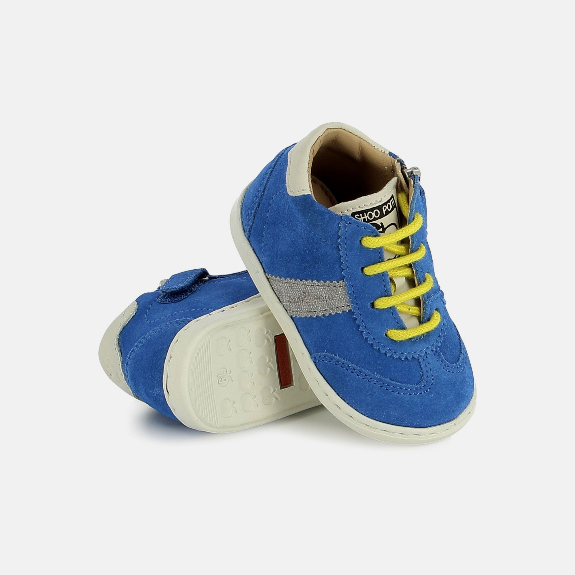 shoo-pom-bouba-lazy-basket-premiers-pas-velours-sky-blue image 2