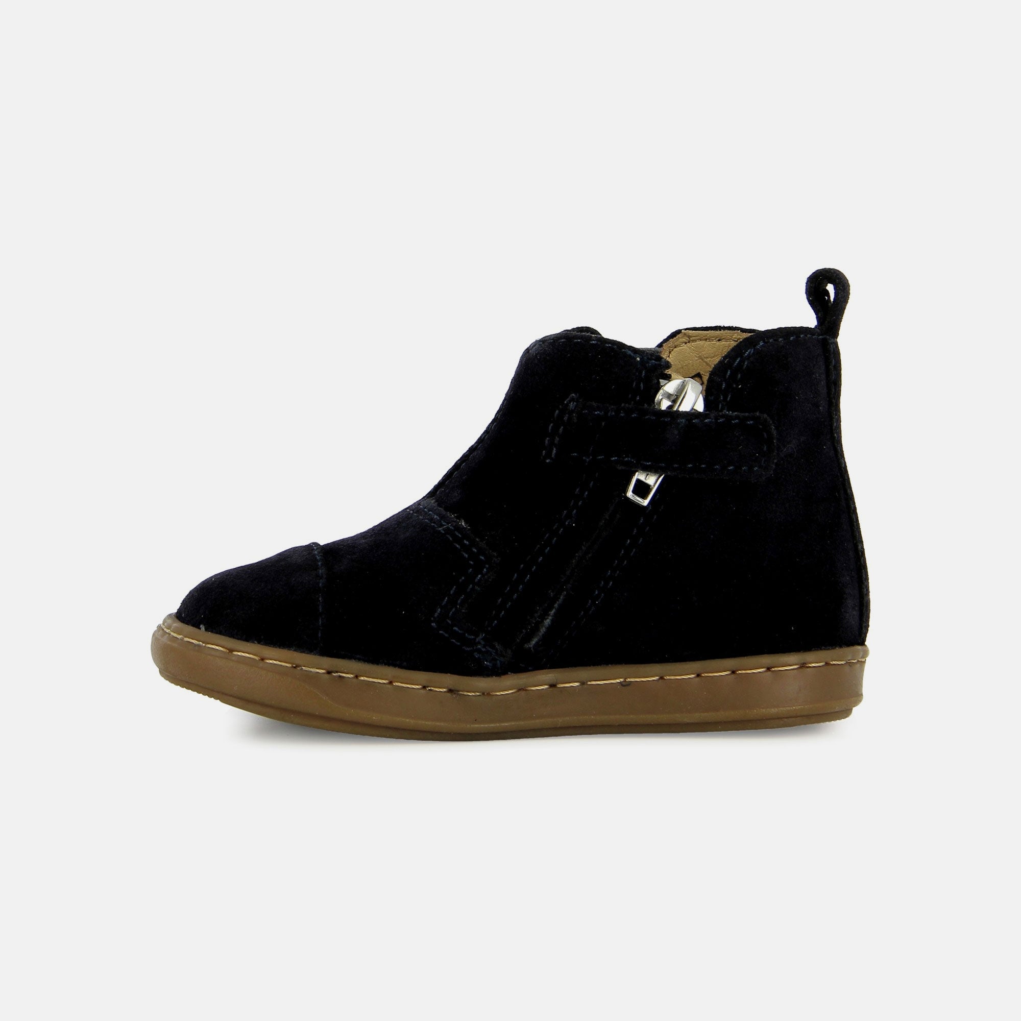 shoo-pom-bouba-apple-bottine-premiers-pas-velours-navy image 5