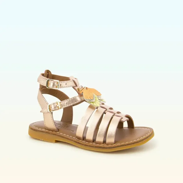 shoo-pom-lazar-new-roma-sandales-fille-grande-pointure-cuir-cuivre image 1