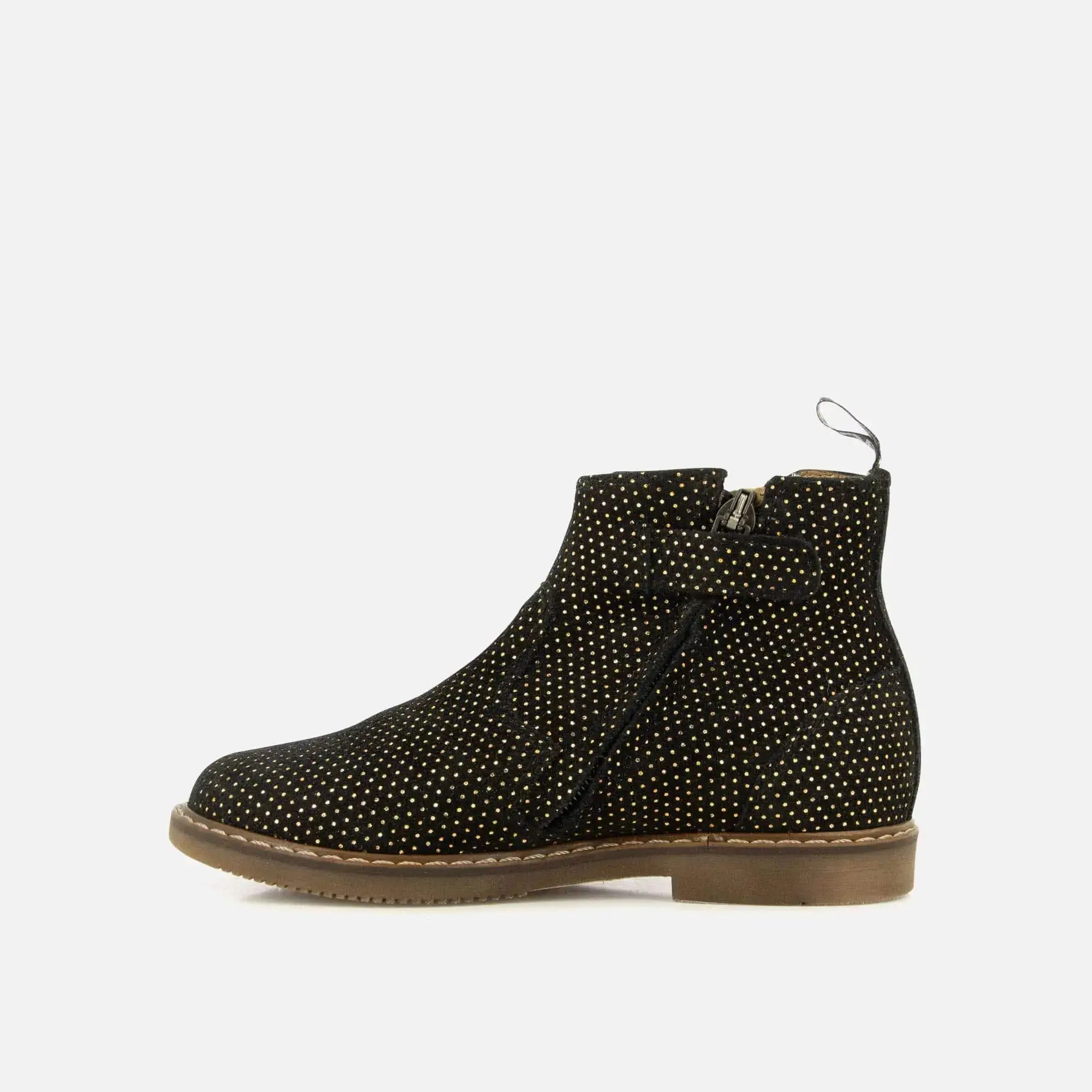 pom-d-api-city-jodzip-bottine-velours-noir-pois-dor-s image 3