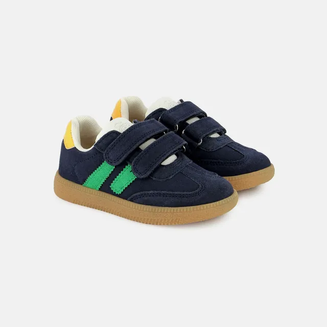 shoo-pom-yuzu-lo-scratch-basket-basse-enfant-velours-marine image 1