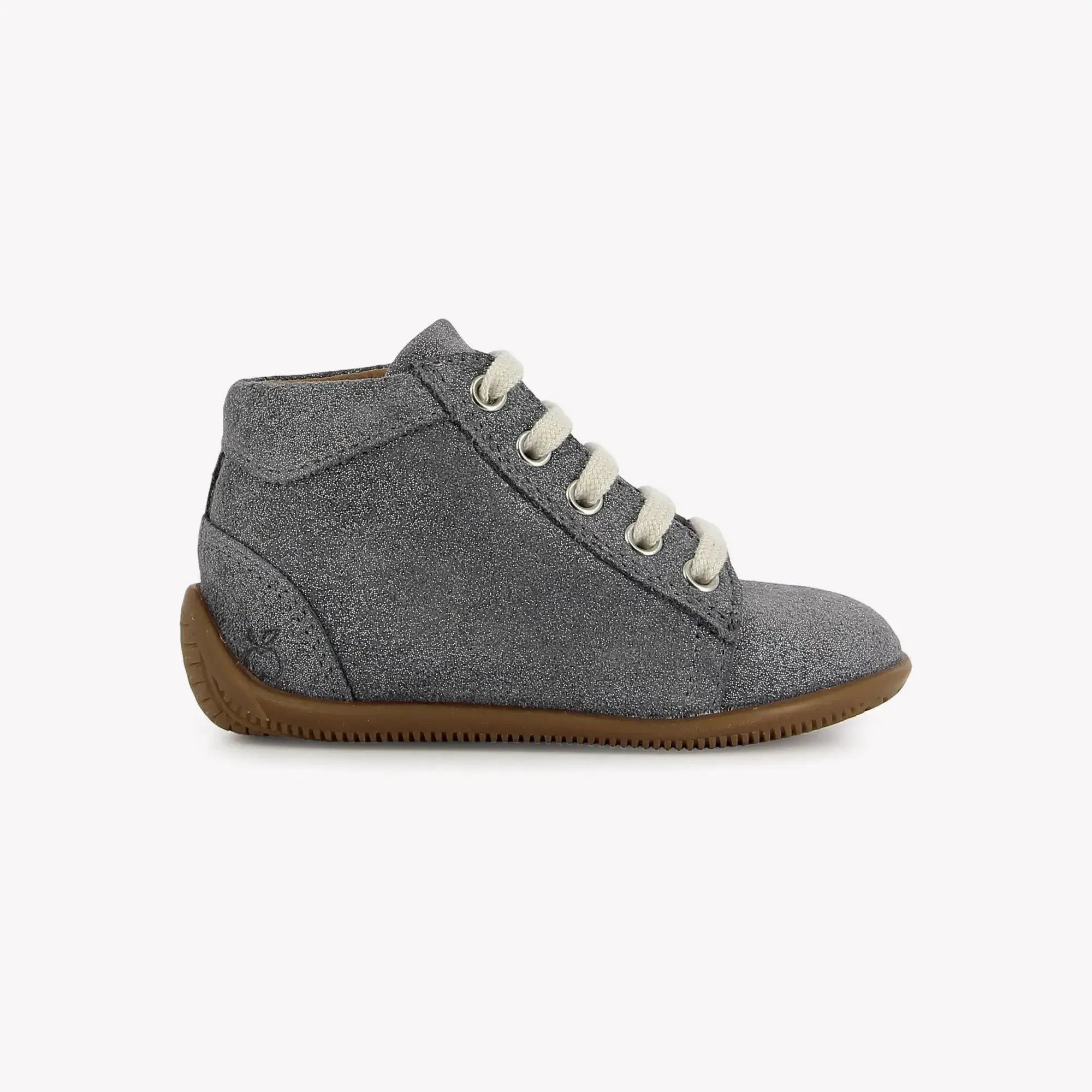 pom-d-api-shoemi-lace-star-basket-premiers-pas-gris-paillet image 4